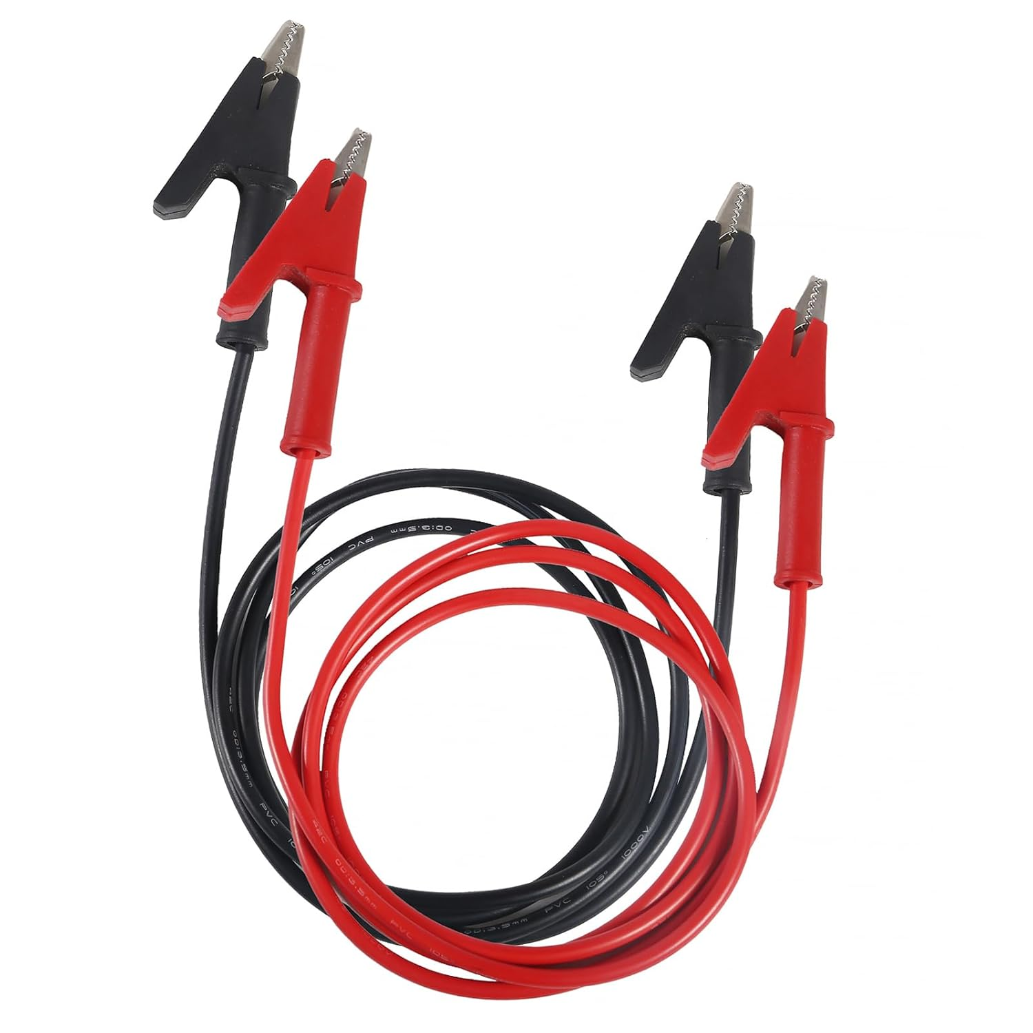 DIANN 2Pcs Multimeter Test Leads Alligator Clips to Alligator Clips Soft Test Cable Wires for Electrical Testing 3.3Ft / 1M image number 1