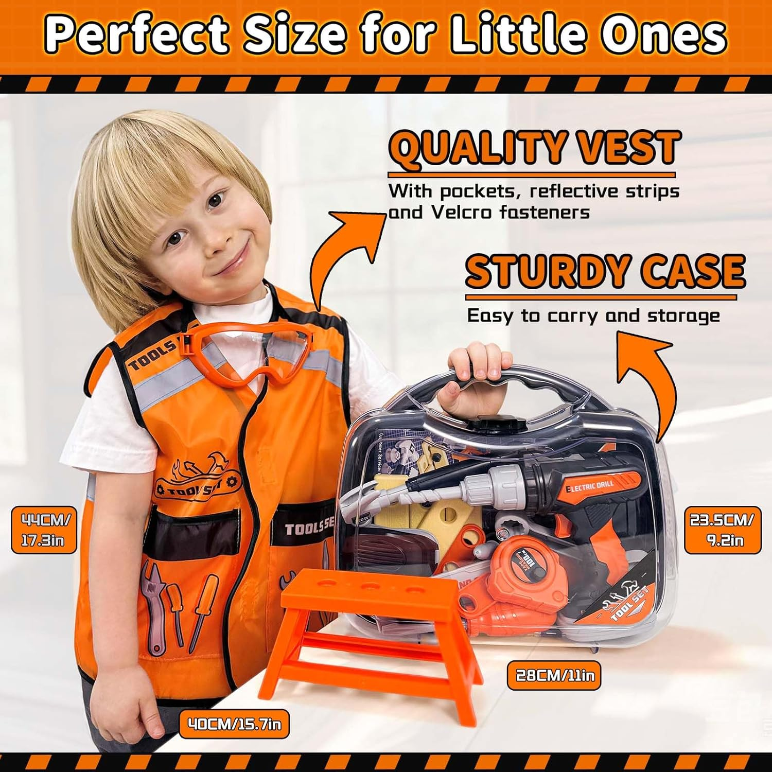 Kidbloom Kids Tool Set, Kids Toys Boys with Drill, Toys for Boys Gifts image number 6