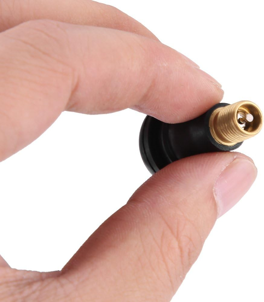 10Pcs TR412 Rubber Snap Pen in Valve Stem Set Metal and Rubber Car Snap Pen in Tyre Tyre Valve Stem Replacement for ATV Lawn, Versatile Design, High Temperature Valve Cores image number 5