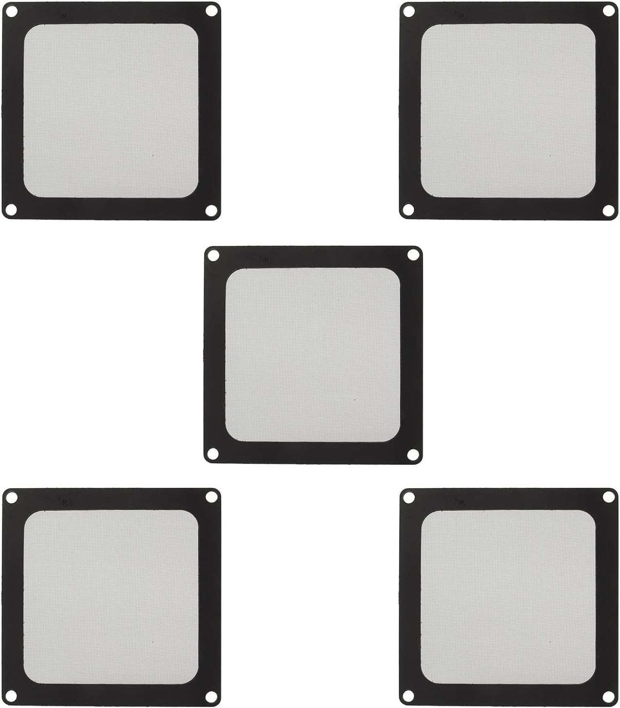 90Mm X 90Mm Computer Case Fan Dust Filter, PC Cooler Fan Dust Filter Cover Grills with Magnetic Frame, (5 Pcs) image number 5