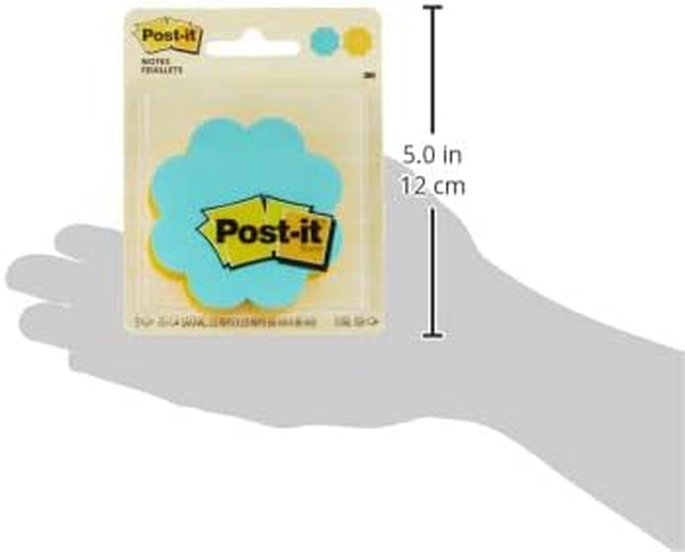 Post-It Super Sticky Notes, 3 in X 3 In, Daisy Shape, Assorted Colors, 2 Pads/Pack, 75 Sheets/Pad (7350-DSY) (Pack of 2) image number 4