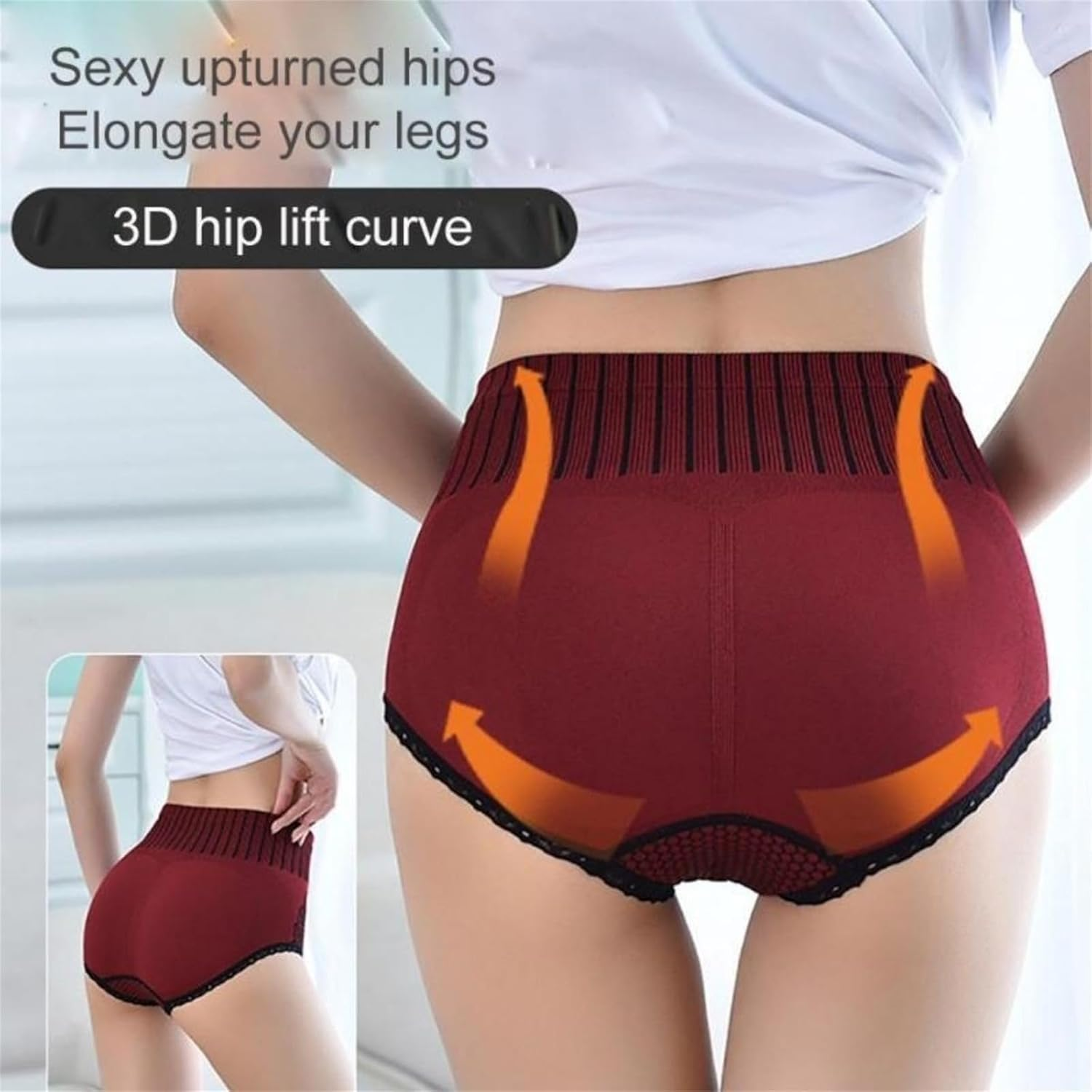 4 Pack Women'S High Waist Seamless Panties Briefs Body Shaper plus Size Maternity Belly Support image number 1
