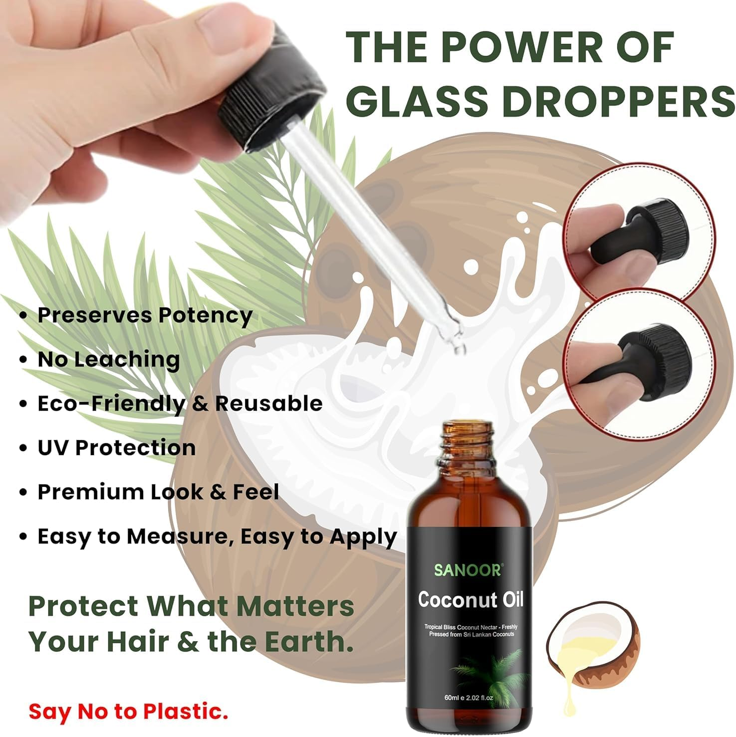 Coconut Oil 100% Pure | Cold Pressed Raw Beauty Oil | Hair, Skin & Body | Deep Moisture, Natural Shine & Anti-Frizz | Multi-Purpose Hydration & Skincare | 60 ML