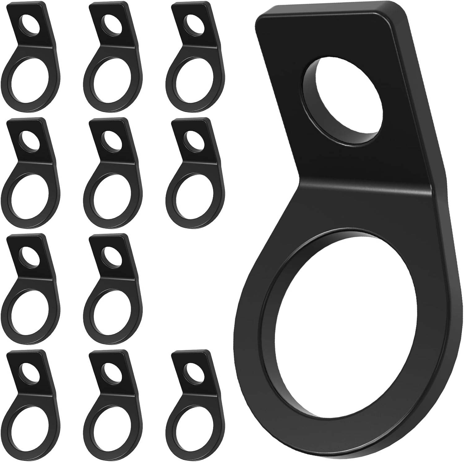 12 Pack Tie down Strap Rings Tie-Down Anchors Hooks for Mounting in the Garage,Metal Tie down Anchors Rings for Tiedown Attachment Points for Truck,Trailer,Camper (Red)