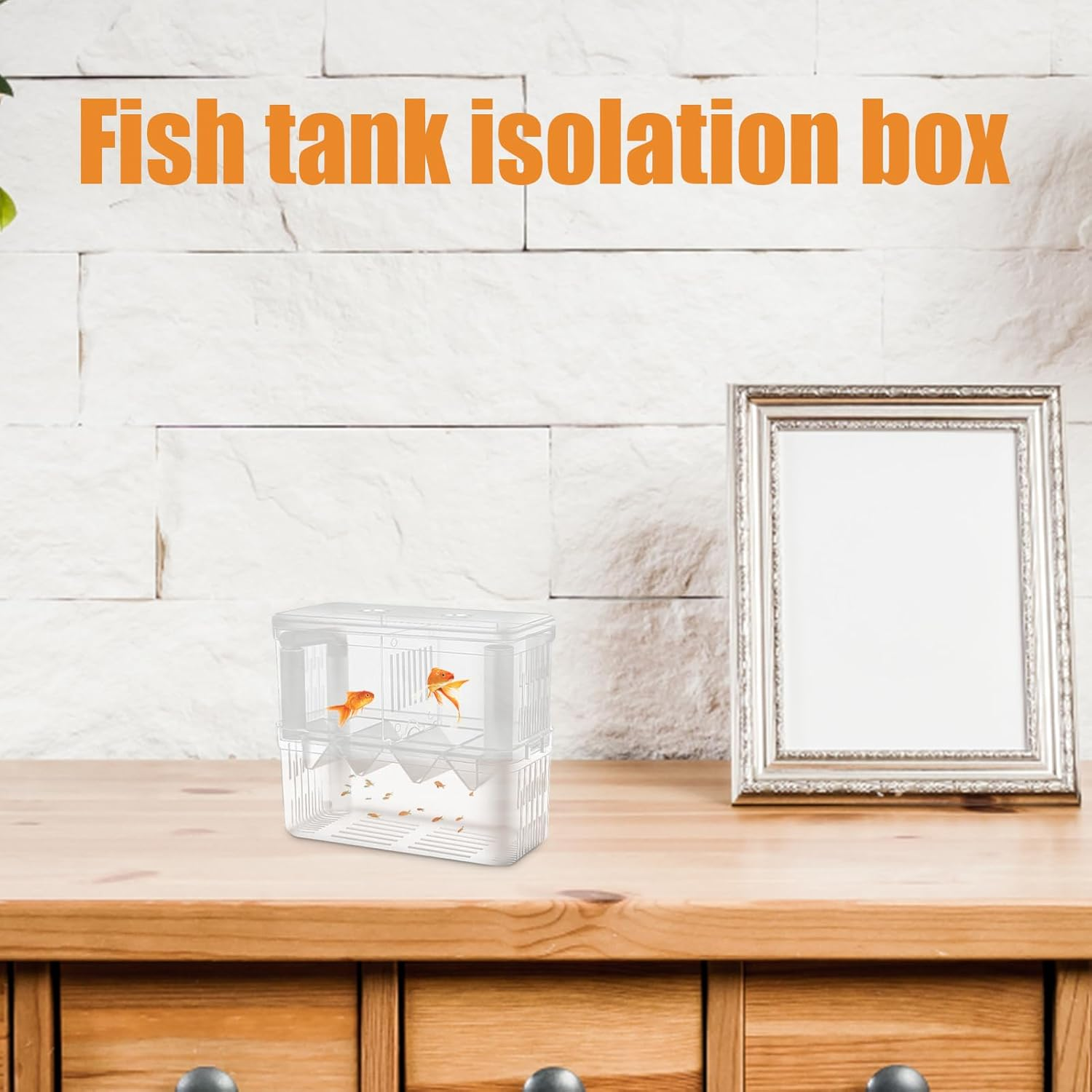 Aquarium Breeding Tank - Clear Double Layer Hatchery Box, Suction Cup Fish Incubator Fry, Transparent Nursery Isolation Chamber | Small Aquatic Pet Rearing Accessories image number 2
