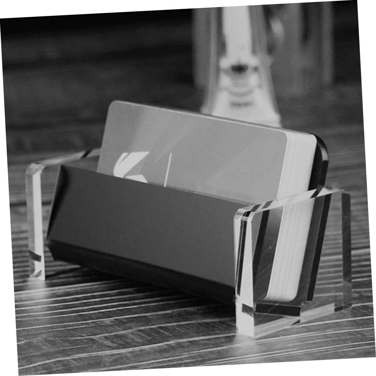 Ciieeo 4Pcs Business Card Holder Display Rack for Desk Acrylic Cards Holder for Office Desk Accessories Storage image number 2
