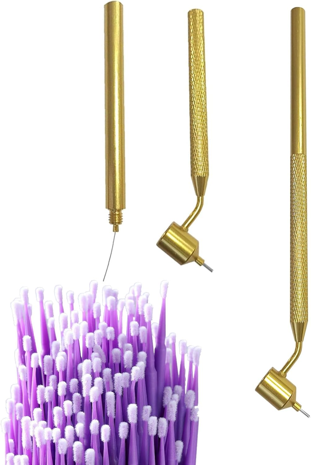 100Pcs Touch up Paint Brushes Repair Pen 0.5 Mm Gold Writer Paint Applicator Pen Detailing Fluid Writer Pen Disposable Micro Applicators for Rock Chips and Scratch Repair