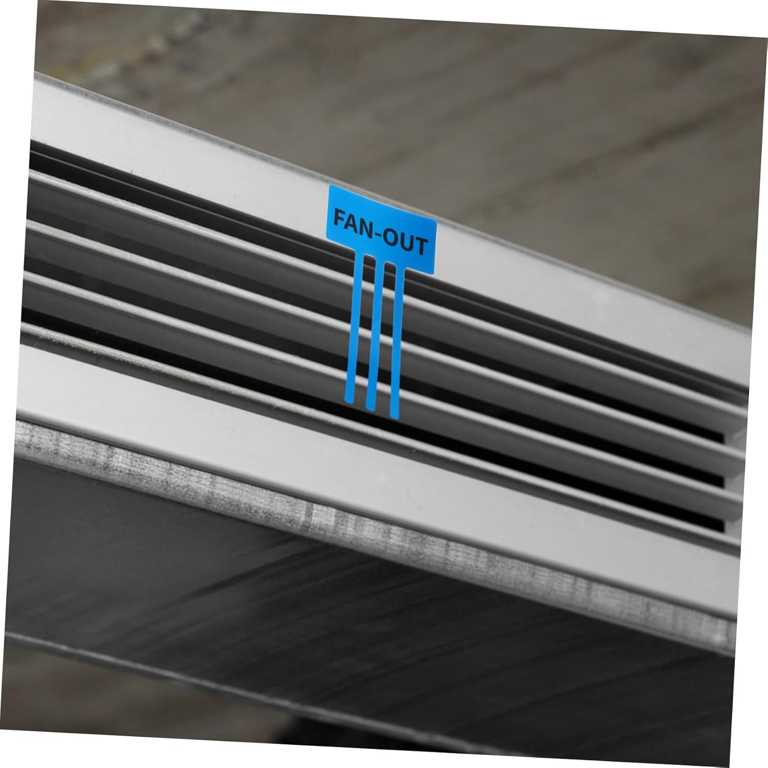 DECOMELODY 10Sheets Self-Adhesive Air Conditioner Streamers Airflow Decal Stickers for Ac Heat Exhaust Fans - Red image number 2