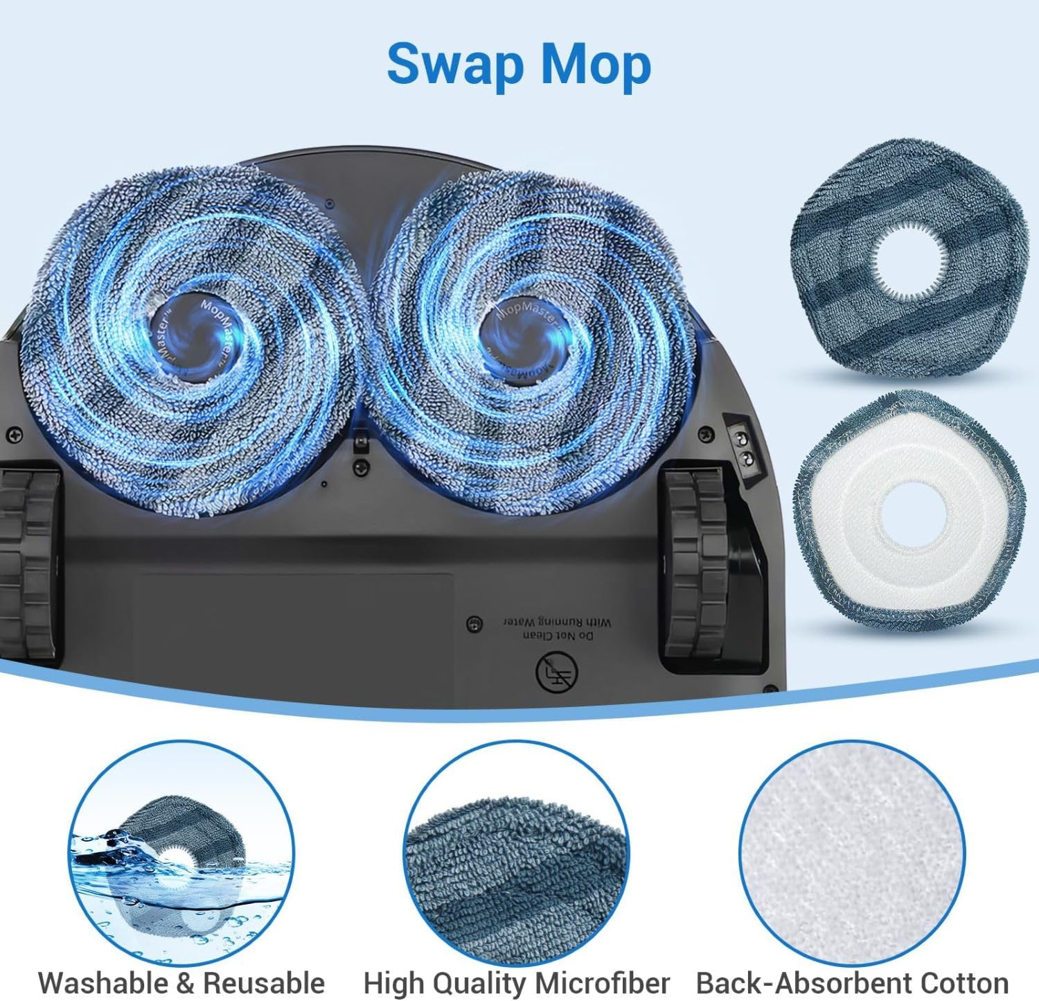 Compatible with Eufy X10 Pro Omni Robot Vacuum Replacement Kit, 21 Pieces, Includes HEPA Filters, Brushes, Mop Pads and Accessories image number 6