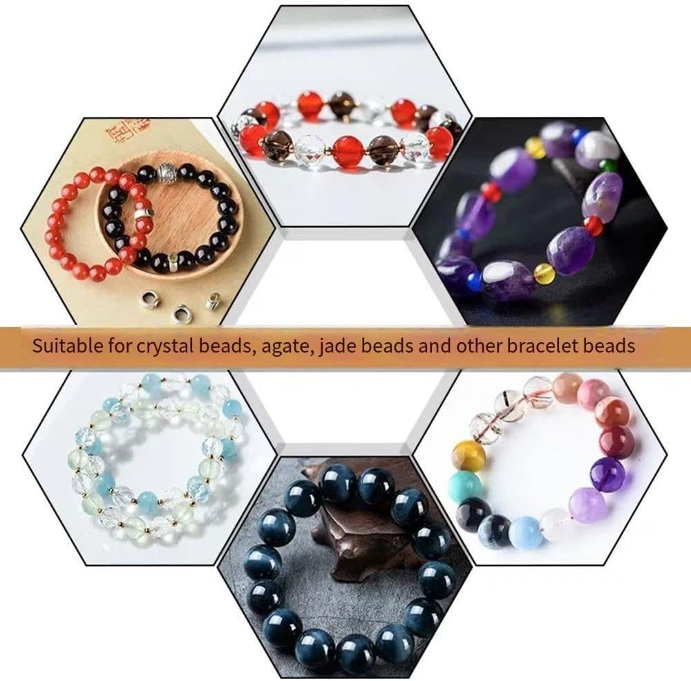 LORJE 4 Roll Clear Elastic Beading Threads，Stretchy Bead Cord String Stretchy Crystal Elastic Bracelet String for DIY Bracelet,Beading, Jewelry Making (1.0) image number 1