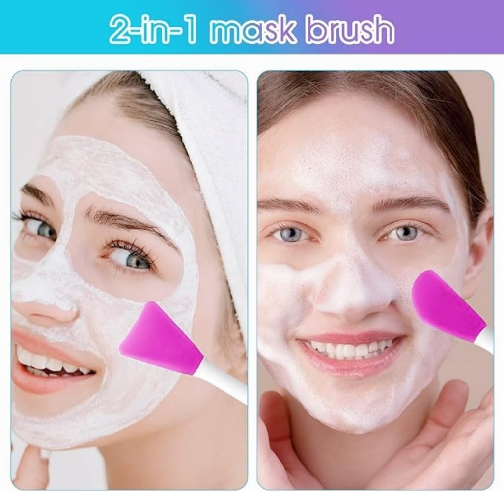 4Pcs Silicone Soft Face Mask Applicator, Dual-Head Mask Brushes, Face Mask Brush, Soft Facial Mask Spatula, Beauty Brush Tool for Applying Mud Mask, Lotion Skincare, BB CC Cream, DIY, Body Lotion image number 1