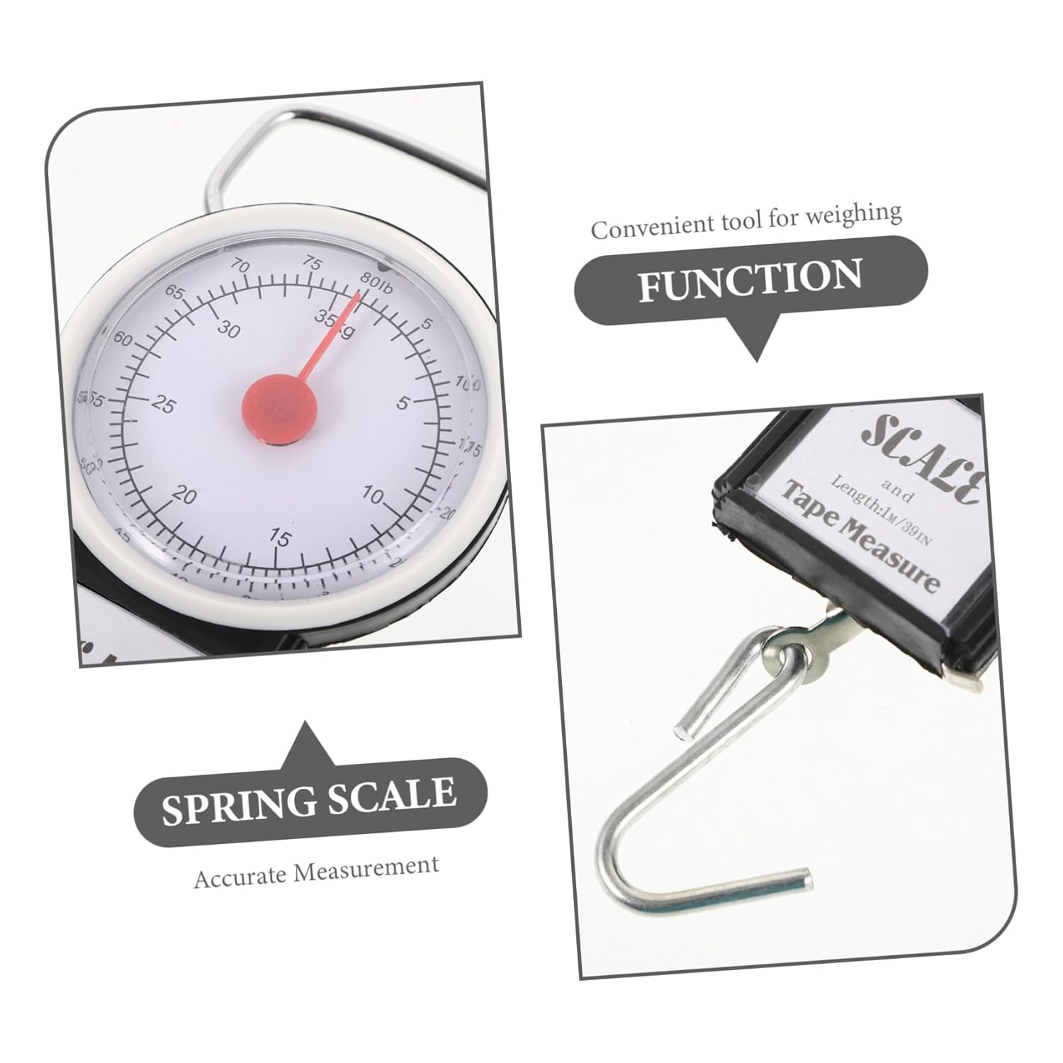 STOBAZA Portable Luggage Scale Spring Scale for Travel Design for Checking Baggage Weight at Home Airport image number 6