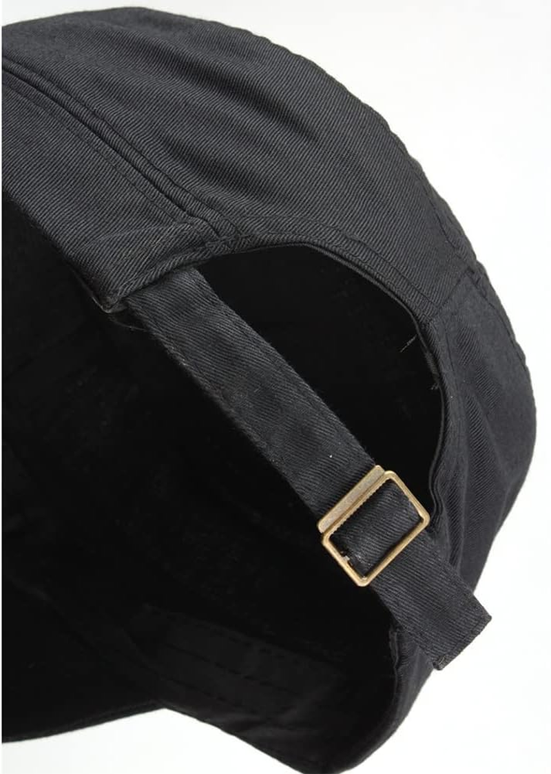 2 Pcs Unisex Cadet Army Cap Military Hat Combat Cap Breathable Baseball Cap Adjustable Flat Top Cap for Men Women image number 4