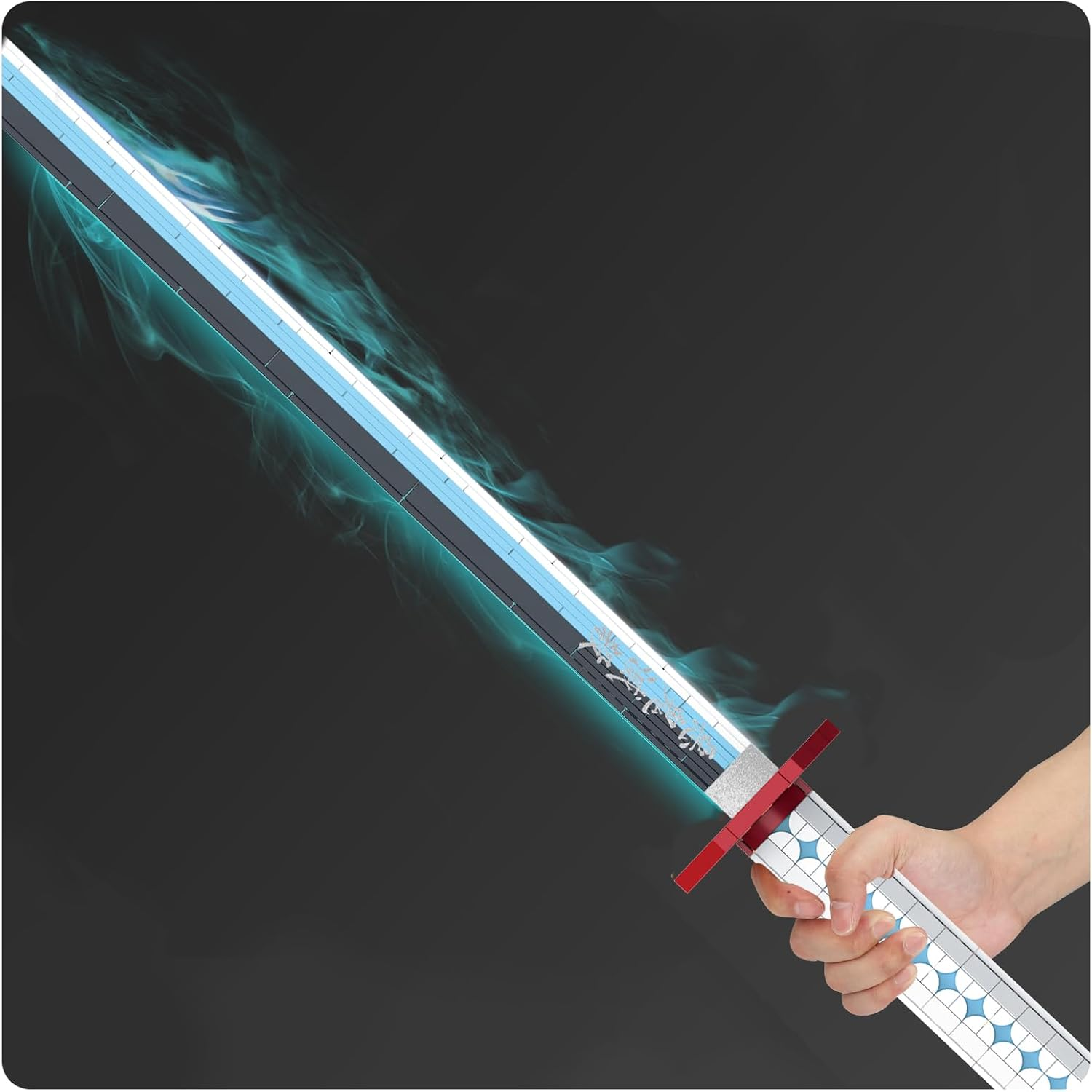 QLT Demon Slayer Sword Compatible with  Sword Ideas Cosplay Animes Tomioka Giyuu Katana, Clamping Building Blocks Decoration Adults Boys from 6-16 with Sheath Holder (695 Pieces) image number 6