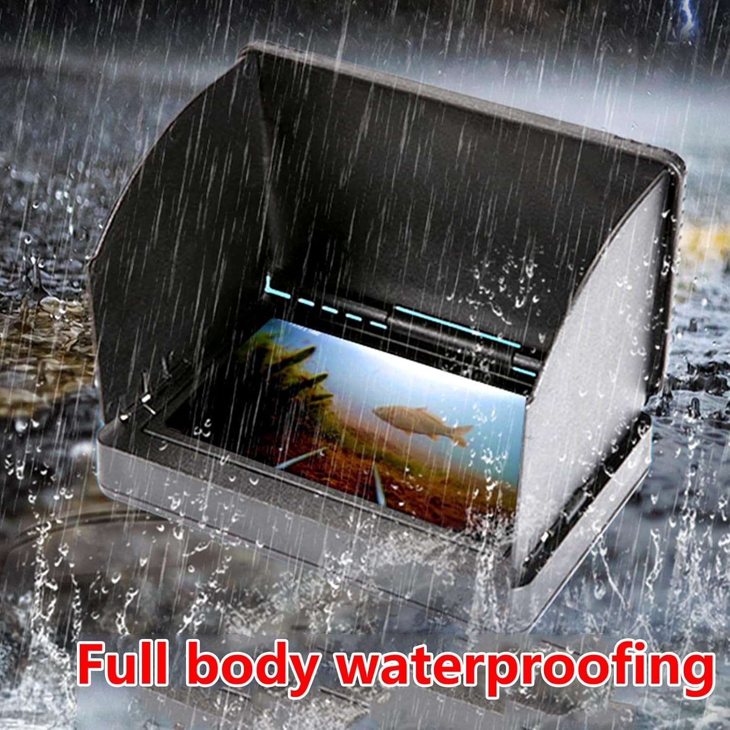 Lvpradior Underwater Fishing Camera, Portable IR Fish Finder Camera, HD 1080P, IP68 Waterproof Ice Fishing Camera 220&deg; Ultra Wide Angle Lens with Carrying Case for Lake Boat Sea Ice Fishing(20M) image number 2