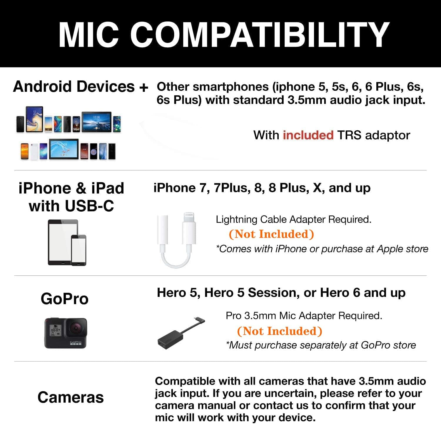 Lavalier Lapel Microphone, Omnidirectional Condenser Mic for Apple Iphone Ipad Mac Android Smartphones, Youtube, Interview, Studio, Video, Recording,Noise Cancelling Mic image number 6