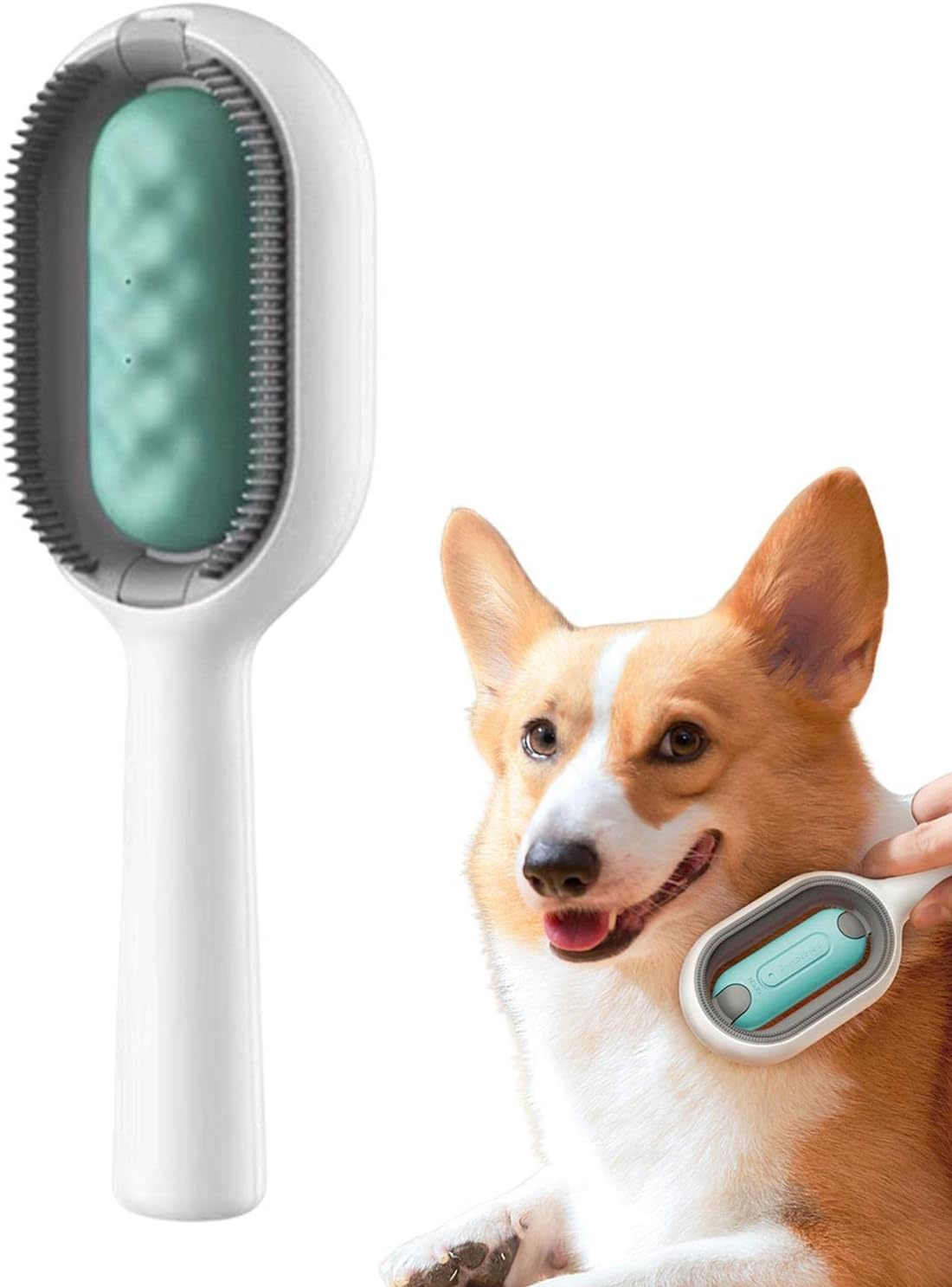 GTVGJH Pet Brush, Self Cleaning Slicker Brush for Cats & Dogs, All Hair Types, Green image number 1