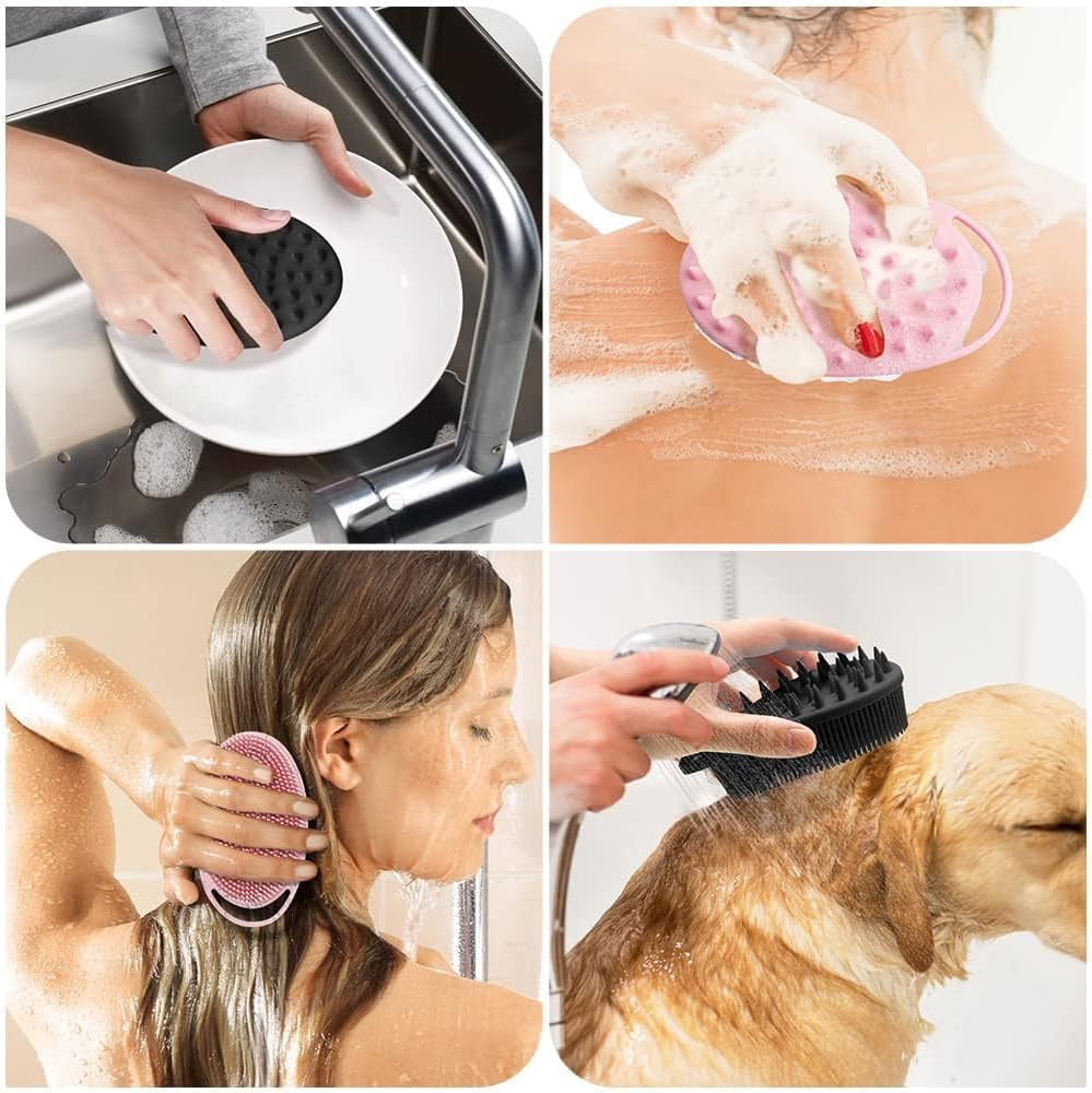 Silicone Body Scrubber Silicone Loofah Silicone Shower Scrubber Silicone Loofah Silicone Body Scrubber Silicone Face Scrubber Exfoliating Body Scrubber Shower Scrubber Body Silicone Loofah Men image number 2