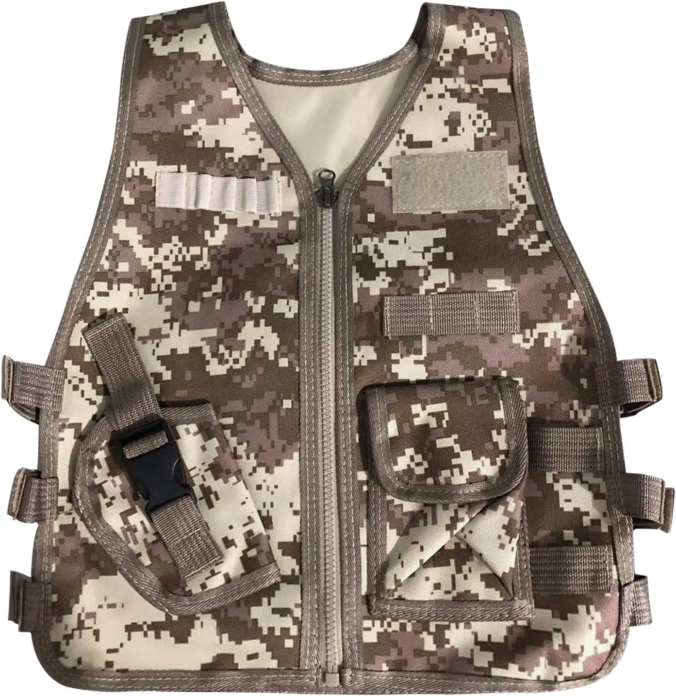 Kids Army Camouflage Outdoor Combat Vest, Desertc, 0-8 Year image number 6