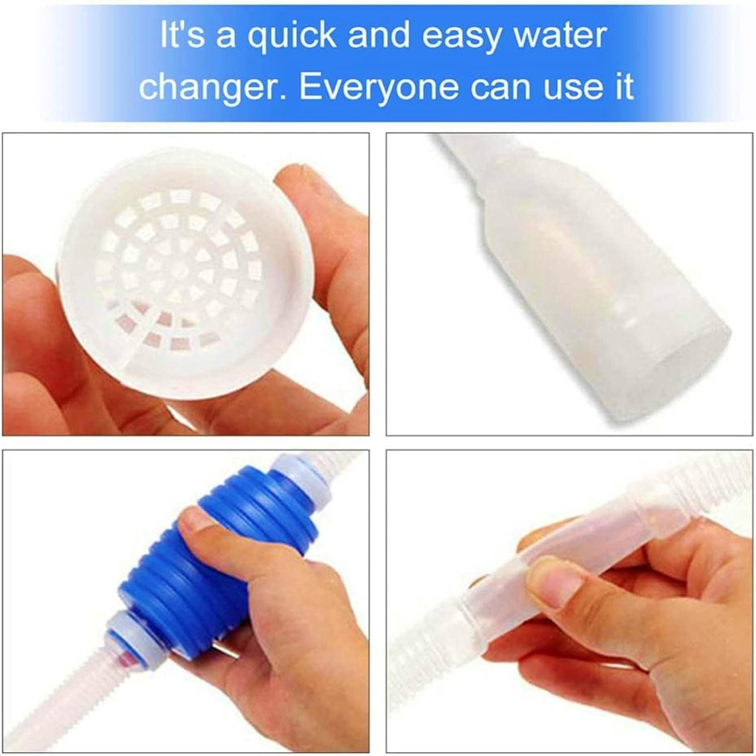 Aquarium Gravel Cleaner,Fotrsdku Fish Tank Cleaner, Hand Syphon Pump for Fish Tank, Water Changing and Filter Sand Cleaning, Manual Fish Tank Water Changer Hose, Easy to Use Fish Tank Cleaning Tool image number 5