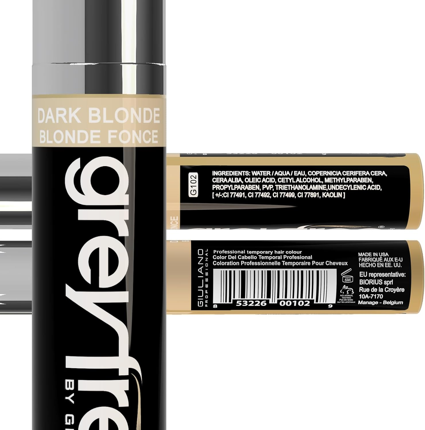 Greyfree Root Touch-Up Hair Mascara Temporary Gray Roots Concealer (DARK BLONDE)