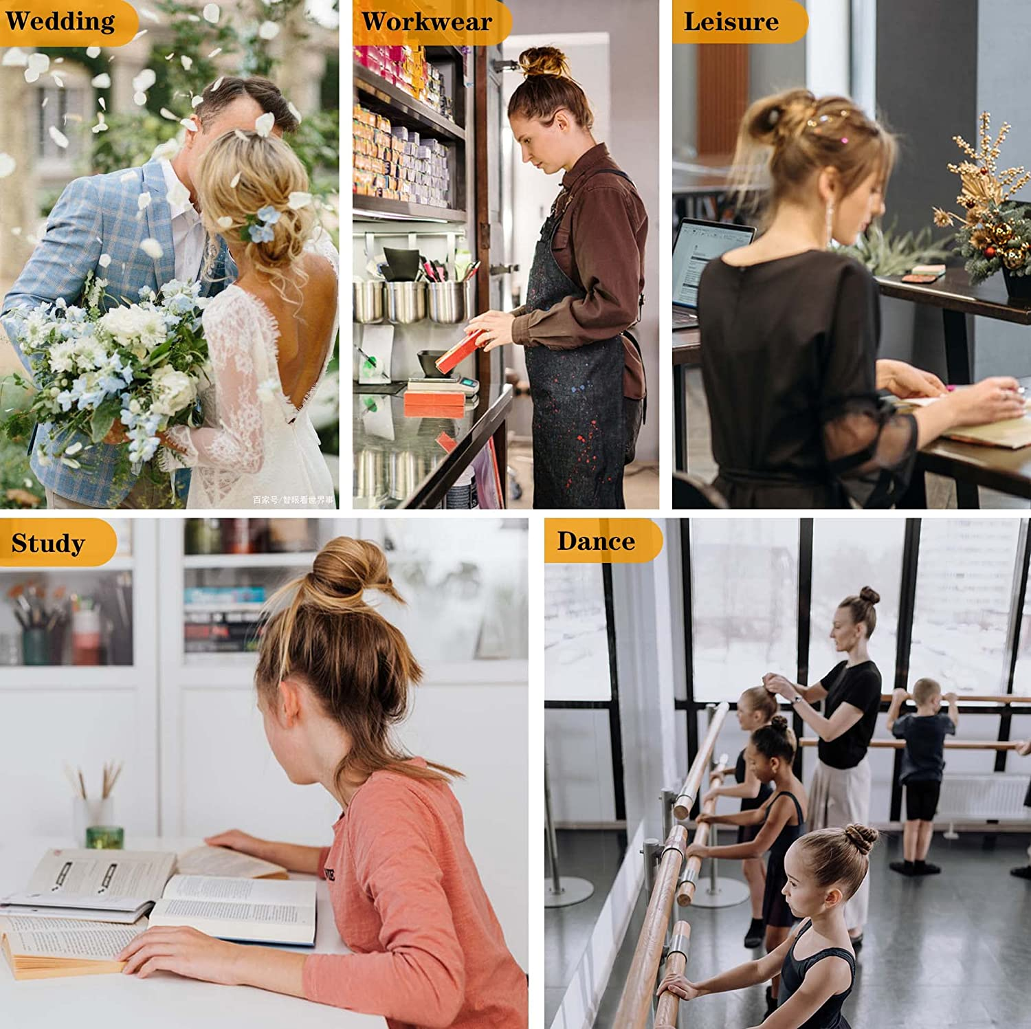 U Shaped Hair Pins, 200 Count for Women Lady Girls Bobby Pins French Historical Hair Pin Hair Styling Pins Hair Accessories, Blonde, 2.4 Inch