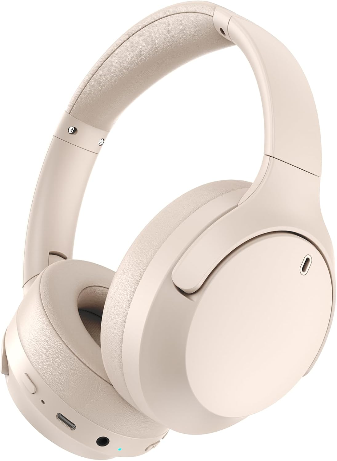 Active Noise Cancelling Headphones, Bluetooth 5.3 Version, Wireless Headsets, 55H Playtime, ANC Mode over 28Db Noise Reduce, CVC 8.0 Mic, Hi-Fi Audio Sound, USB-C Charge, Protein Skin over Ear Cups. image number 3