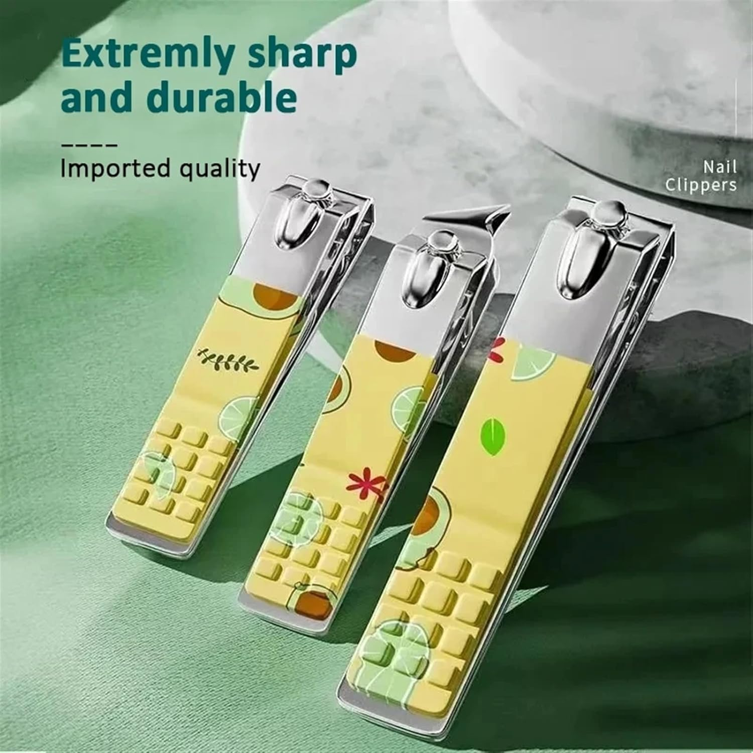 Tools 9 Pcs Set Fruits Design Stainless Steel Nail Clippers Set with Folding Bag Manicure Cutter Kits Scissors Makeup Beauty Tool Professional image number 3