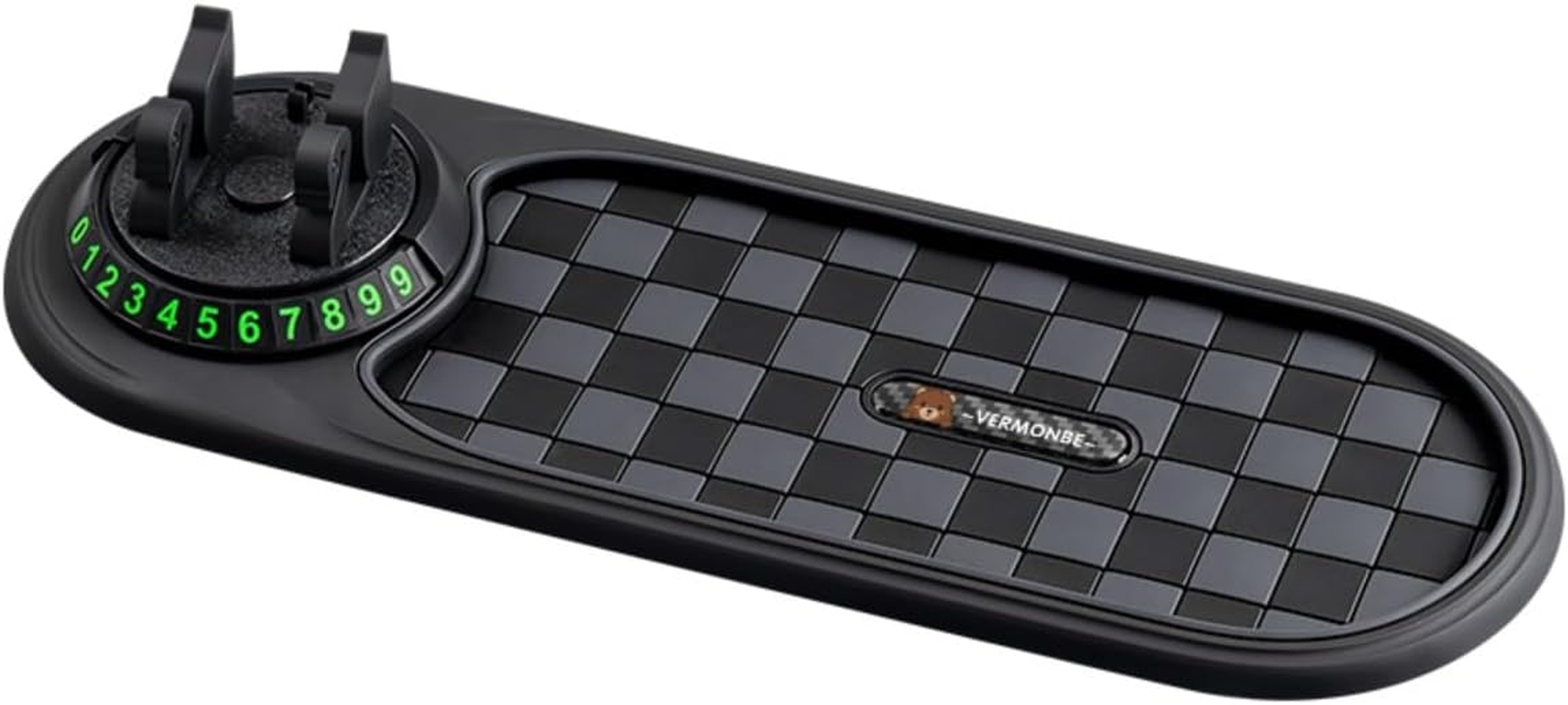 Mobile Phone Stand Holder,360&deg; Adjustable Dashboard Stand with Anti-Slip Pad,Mobile Phone Holder for Car,Includes Parking Number Plate,Car Holder Mobile Phone,Car Mount. image number 4