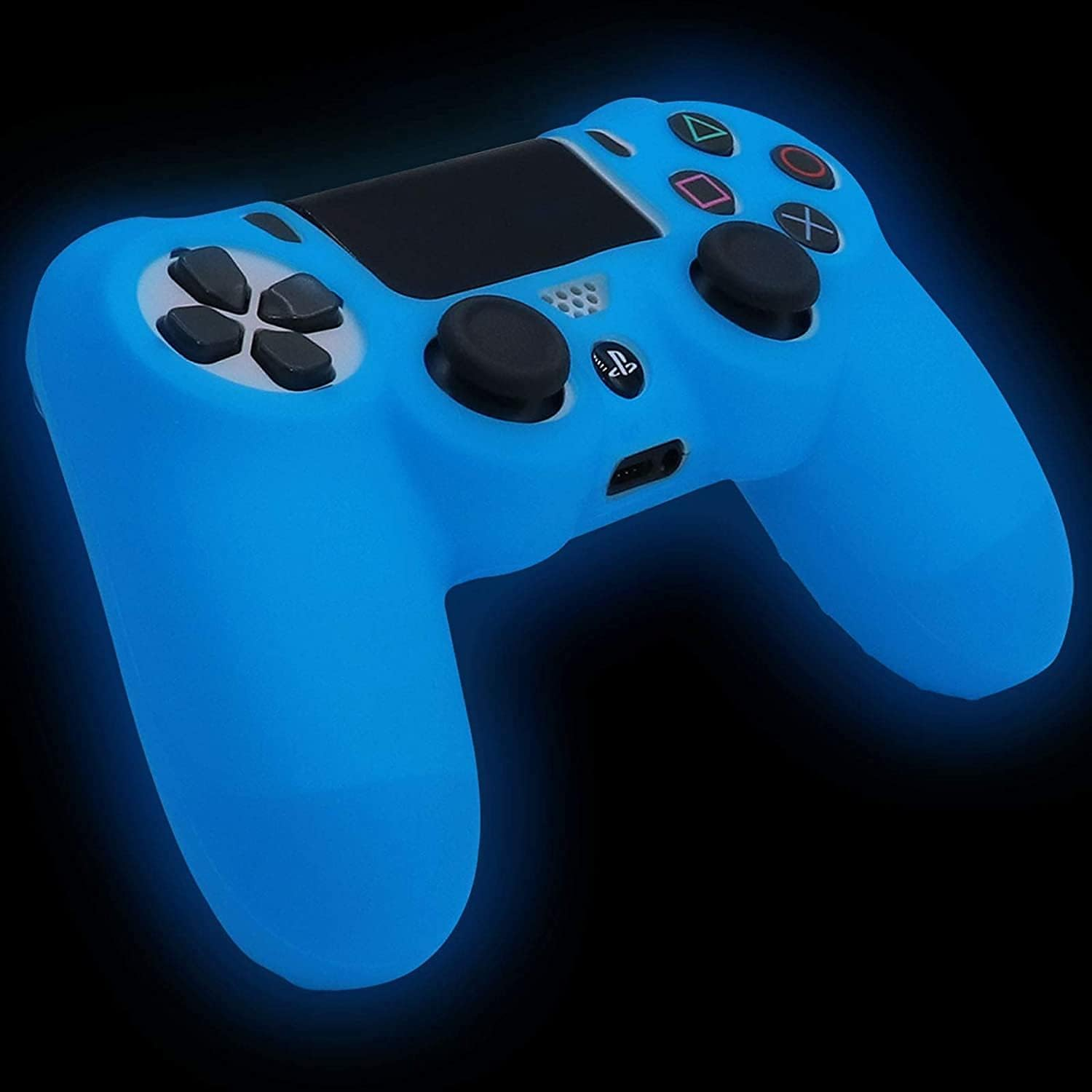 Khxriypha Controller Skin Silicone Grip in Dark Protective Case Compatible with Ps4/Slim/Pro Controller -White image number 5