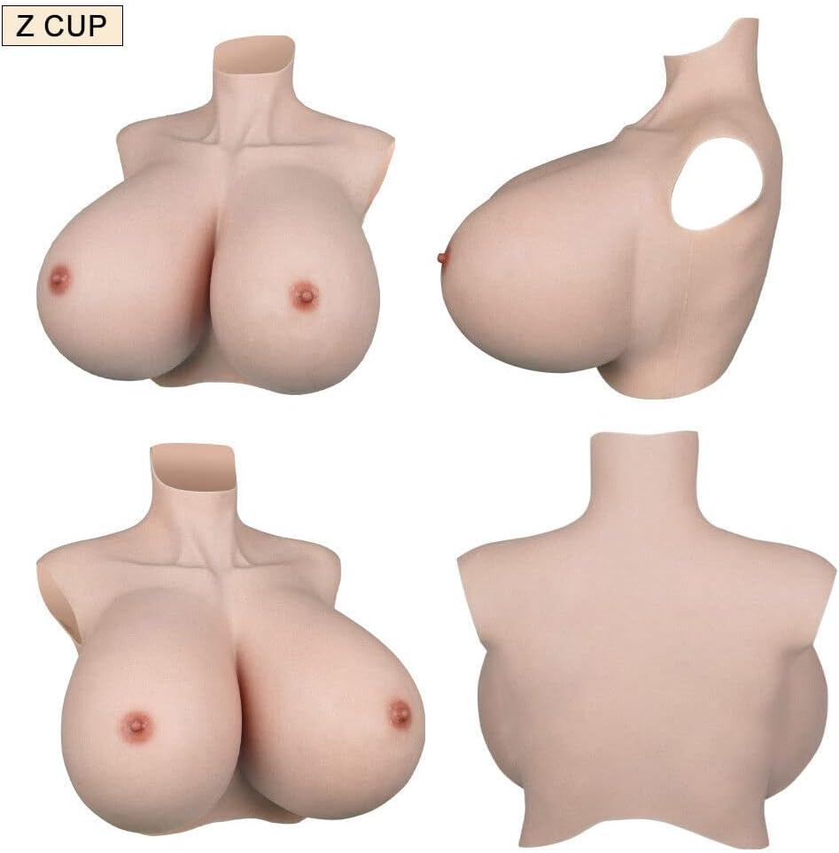 YRZGSAWJ Crossdressers Huge Breast Forms K S Z Cup Silicone Filled Breastplate Fake Breasts Weighted Boobs for Drag Queen Cosplay image number 5