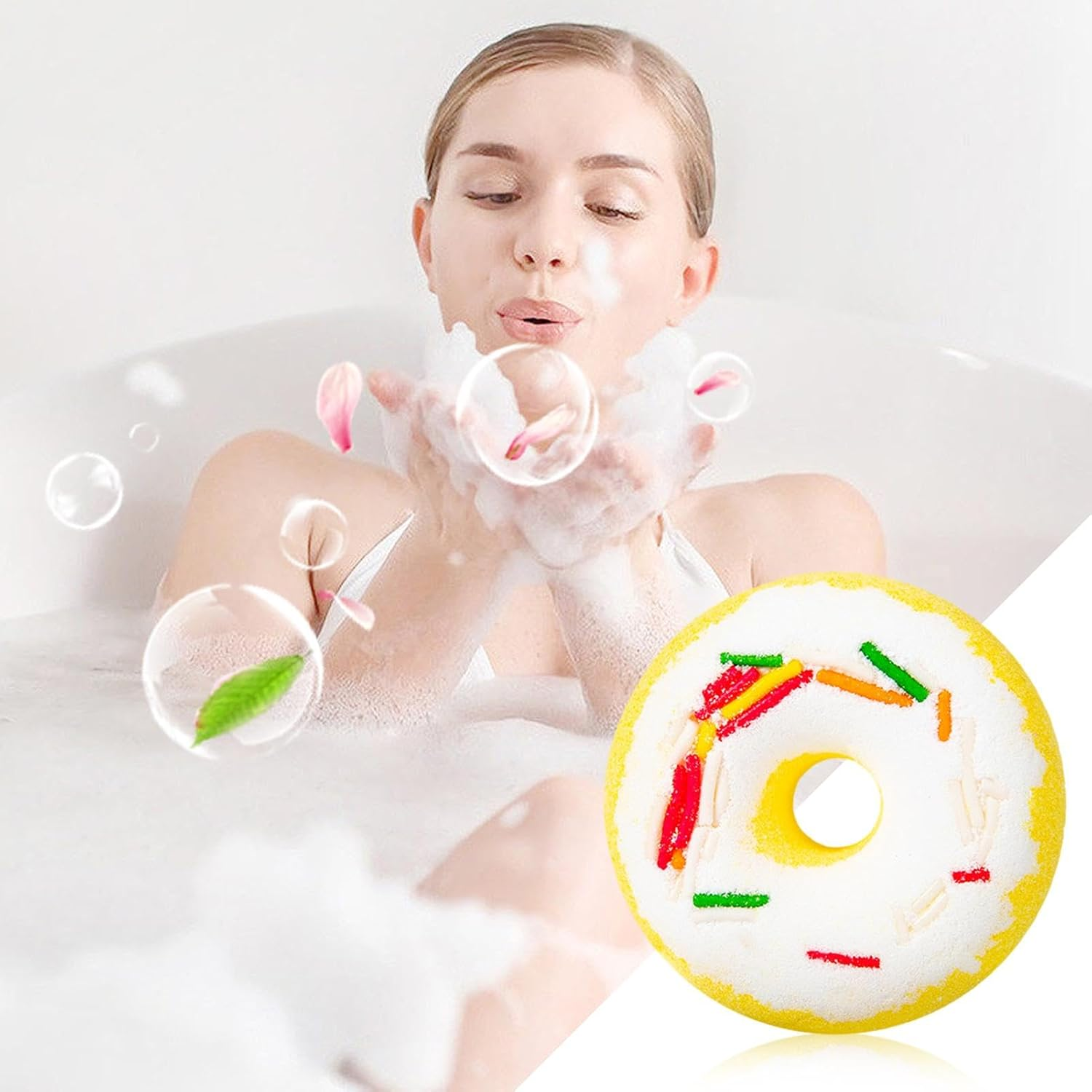 Shower Bombs Aromatherapy,Shower Steamers Aromatherapy - Shower Fizzies, Donut Design, Christmas Stocking Stuffer, Birthday Mothers Day S