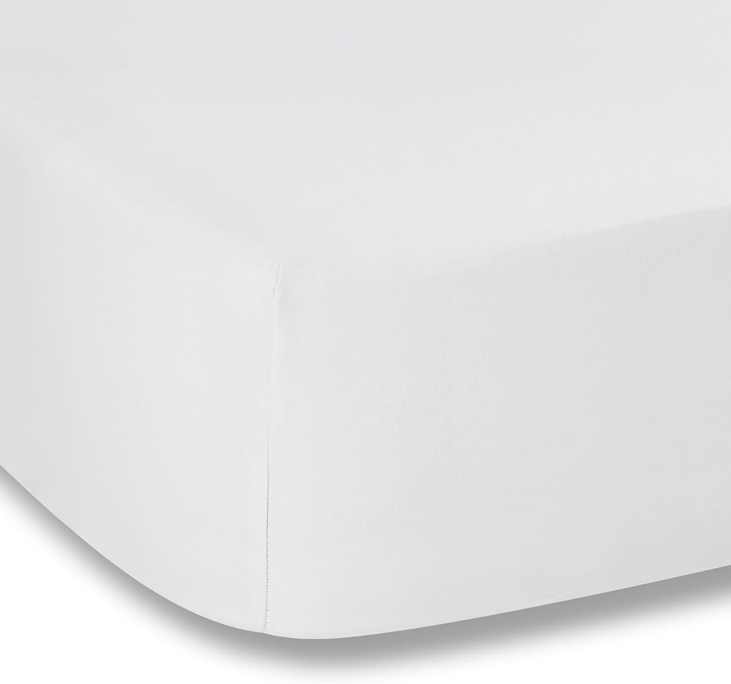 Bianca Cotton Soft Artic Poppy Green Bed Linen 200 X 220 + 50 X 80 Cm (2) and Fitted Sheet 140 X 200 Cm White