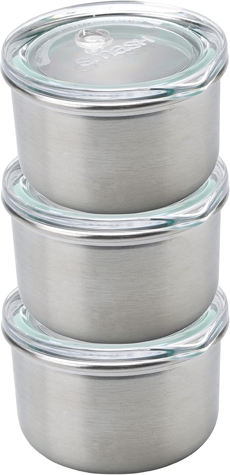 Smash Microwave Safe Stainless Steel Mini Dressing/Sauce Pots, Sage, 60 Ml Capacity (Pack of 3) image number 4