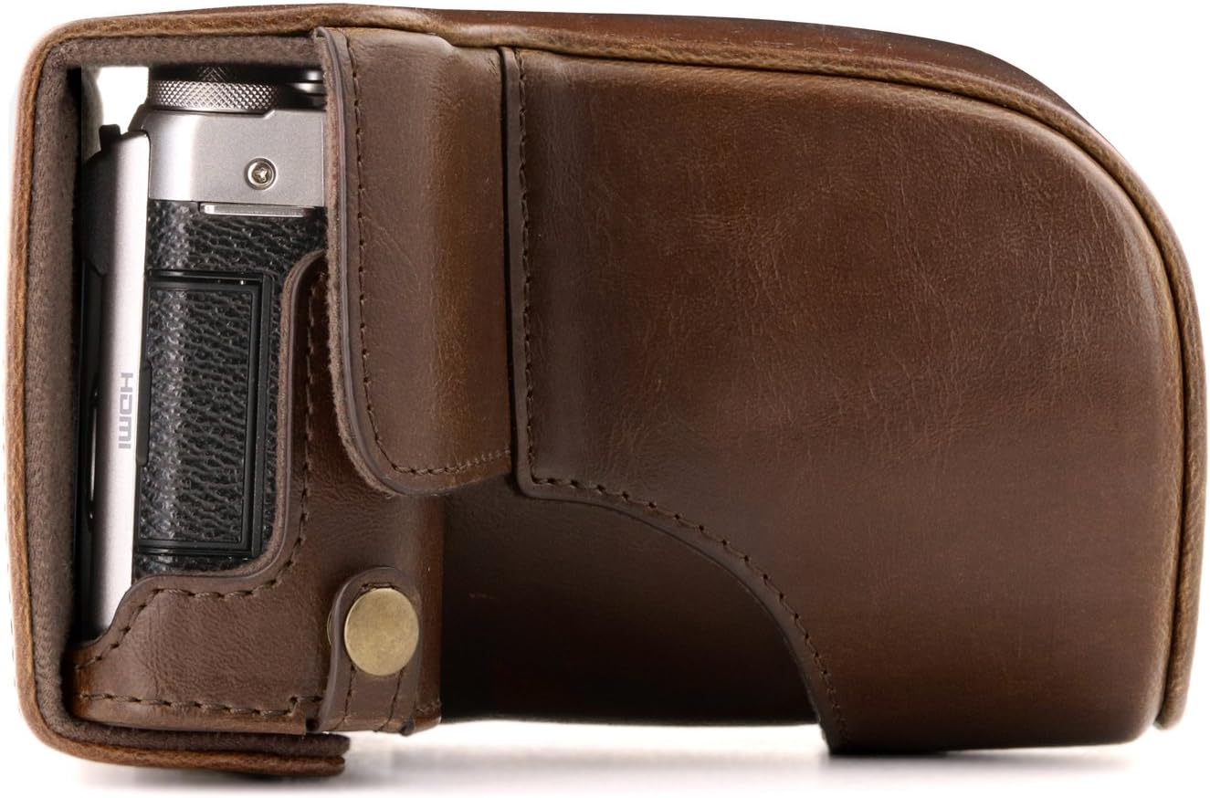 Megagear Ever Ready Leather Camera Case and Strap Compatible with Fujifilm X-A5, X-A3, X-A2, X-A1, X-M1