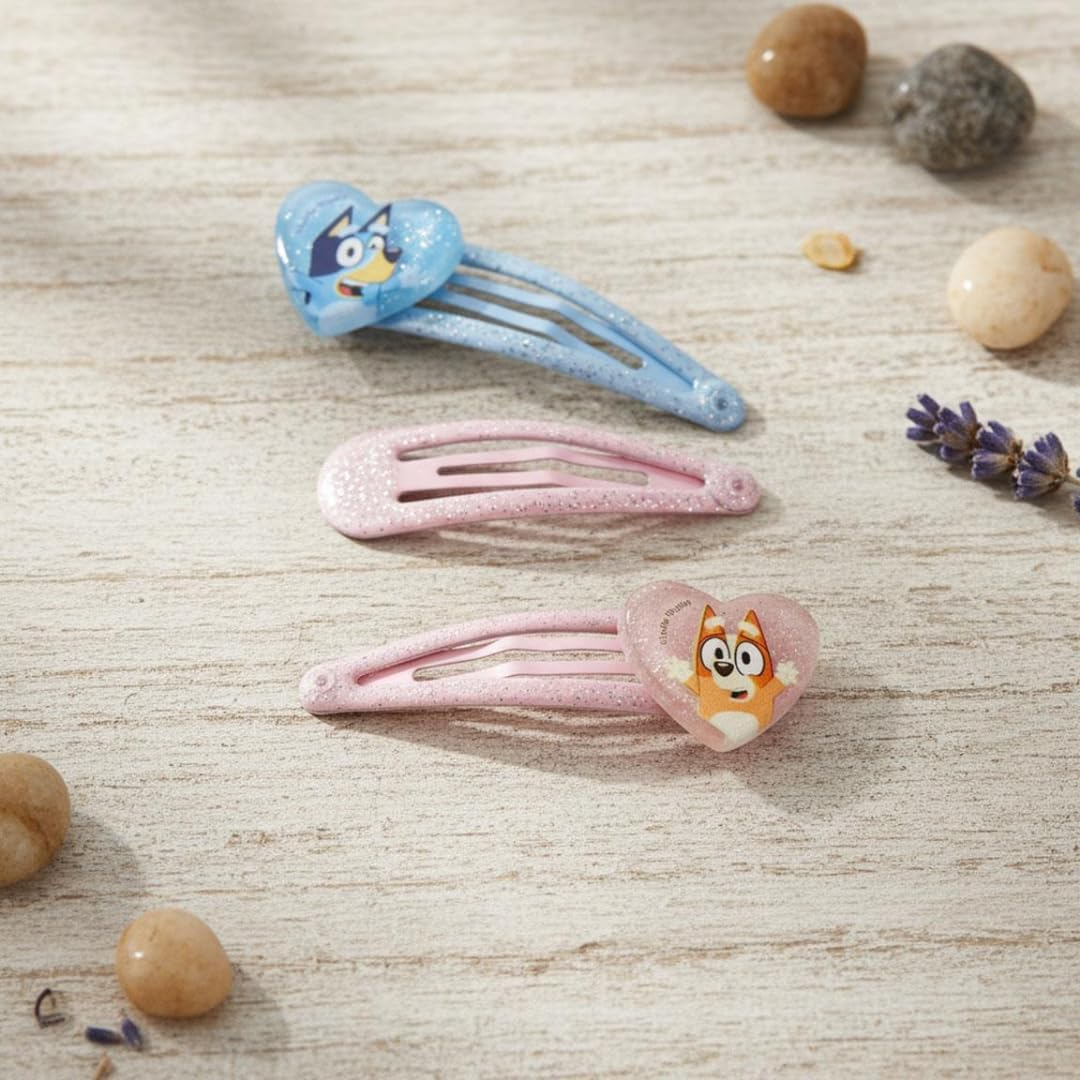 CERD&Aacute; LIFE'S LITTLE MOMENTS, Bluey Hair Accessories, Hair Clips Girls, Hair Clip Children for Girls, Hair Accessory Set, Perfect as a Bluey Gift, Pack of 4 image number 5