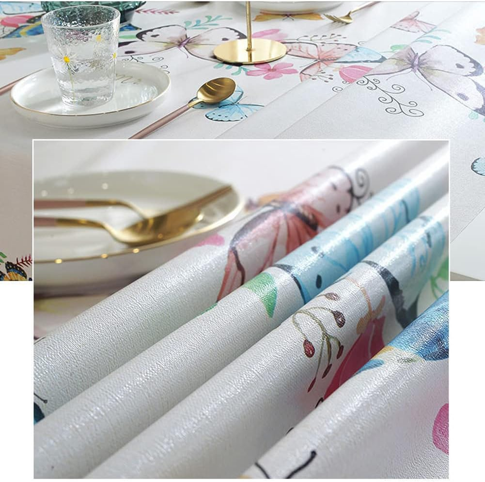 Waterproof Vinyl Tablecloths, Heavy Weight Oil Proof Wipe Clean PVC Table Cloth Plastic Table Cover for Kitchen Dining Table Indoor and Outdoor Use, 140 * 220Cm(55" X 86") image number 4