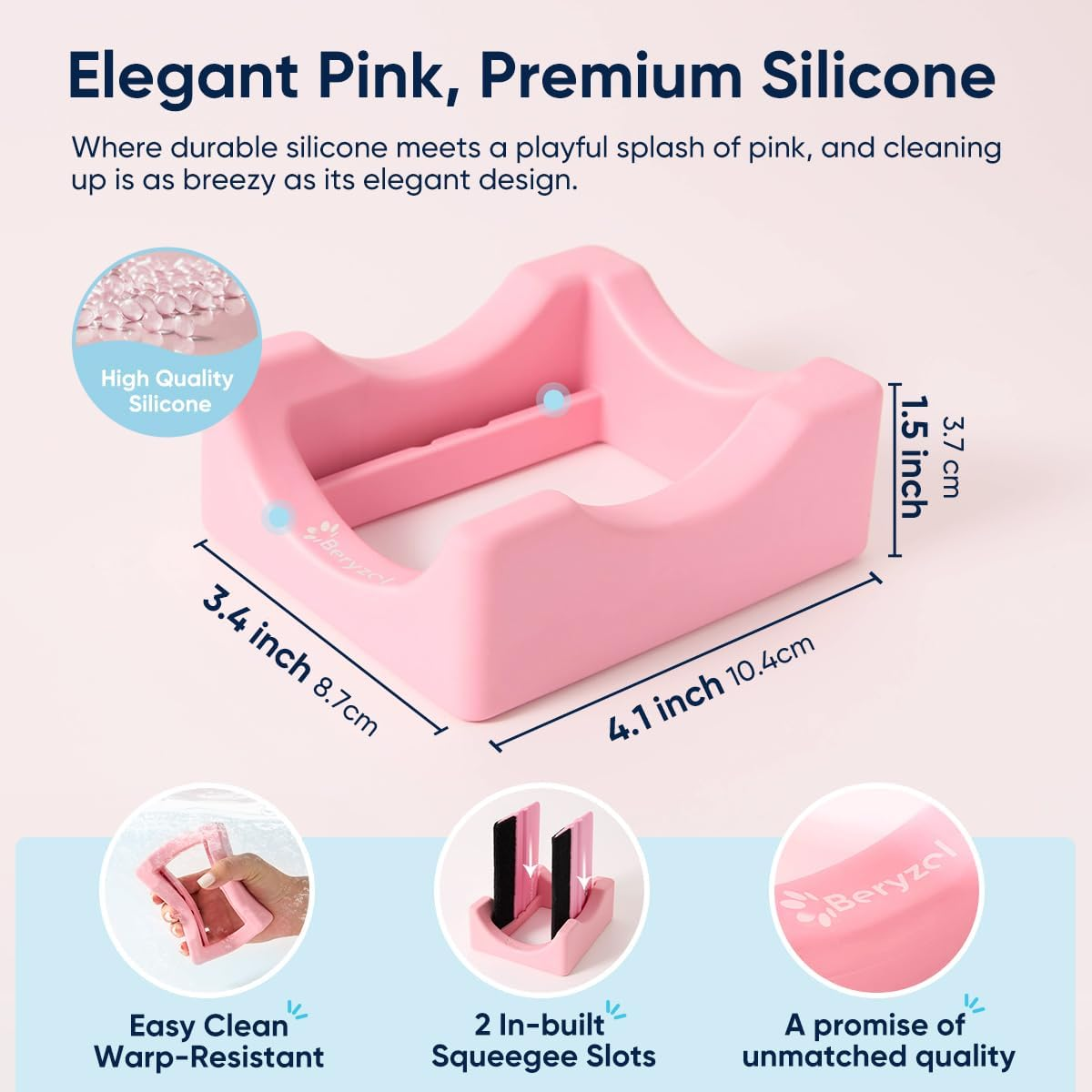 Beryzol Silicone Cup Cradle, Cup Cradle for Tumblers with Felt Squeegee Use to Apply UV DTF Stickers/Vinyl Stickers for Tumblers - Keep Mugs in Place - Cup Cradle-Cyan image number 1