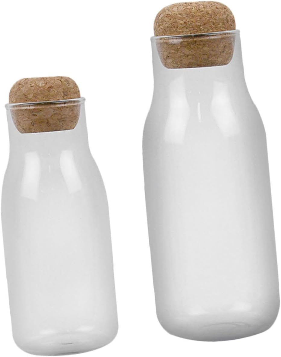 UTHCLO 2Pcs Kitchen Storage Jars High Borosilicate Containers Heat Resistant Sealed Canisters for Food Beans Cookies Tea for Home Organization