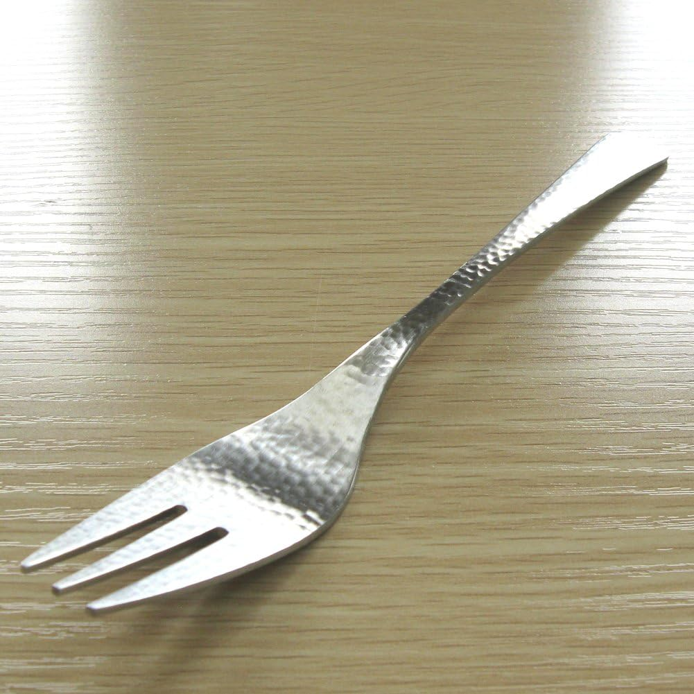 Nagao Japanese and Western Eclectic Dinner Fork, 7.5 Inches (19 Cm), 5 + 1 Piece, 18-8 Stainless Steel, Hammered Made in Japan image number 2