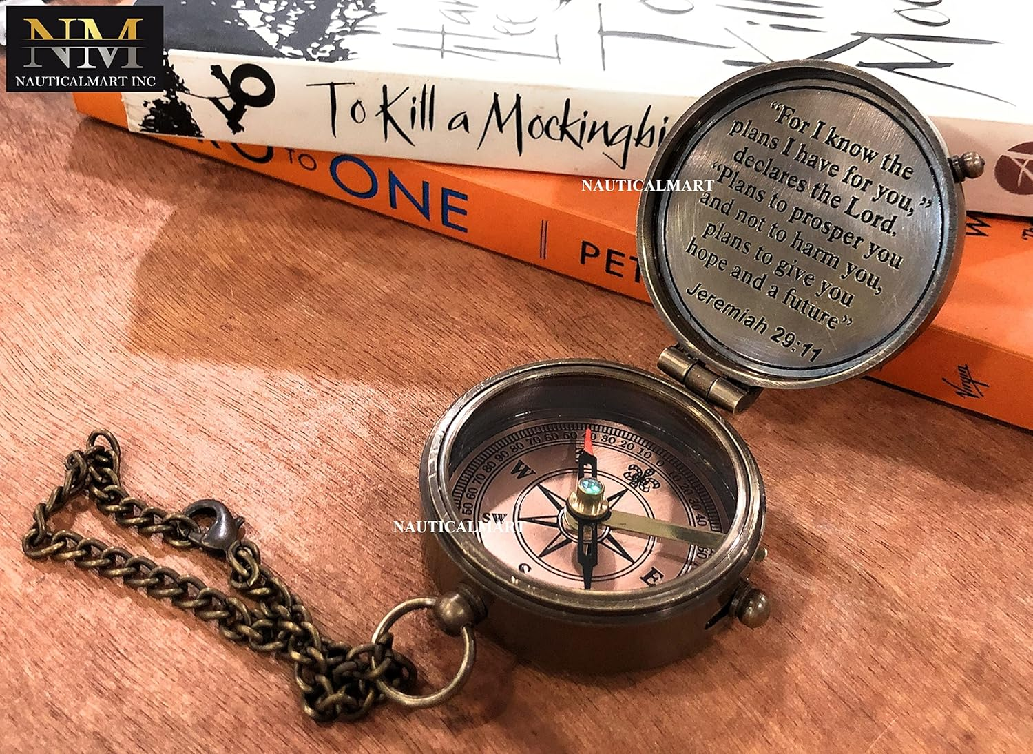 For I Know the Plans I Have for You Engraved Compass Jeremiah 29 11 Baptism Gifts Best Easter Birthday Mothers Day Fathers Day Graduation Gift Wedding Gifts image number 2