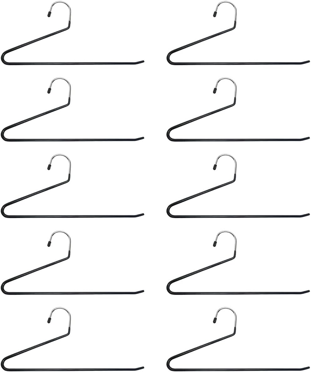 AIMALL 10-Pack Goose-Shaped Non-Slip Stainless Steel Pants Rack Space-Saving 13.77In X 4.33In for Closet Organization