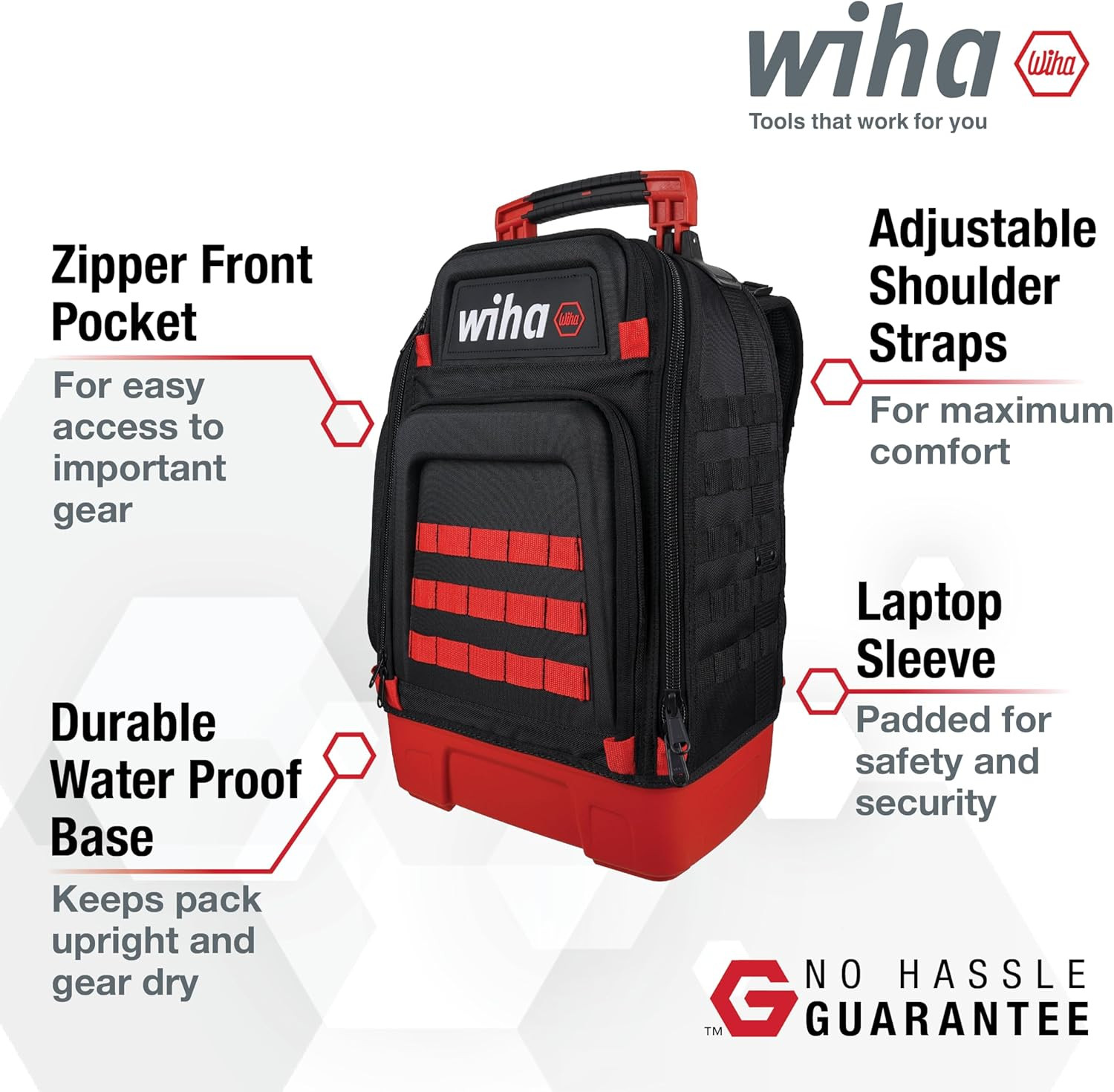 Wiha 91869 Heavy Duty Tool Hauler Backpack image number 5