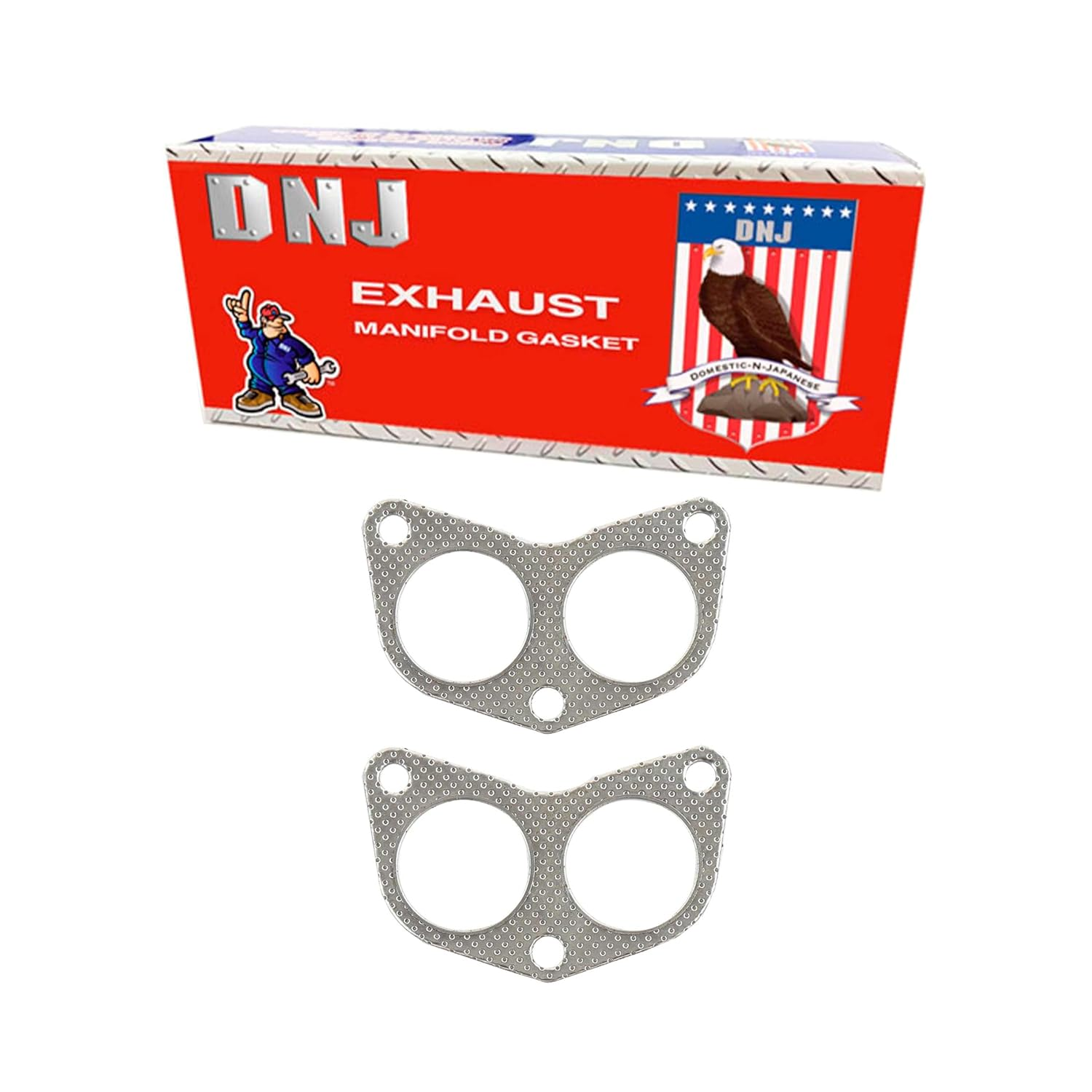 DNJ EG706 Exhaust Manifold Gasket for 1990-2016 / Saab, Scion, Subaru / 9-2X, Baja, BRZ, Forester, FR-S, Impreza, Legacy/ 1.8L, 2.0L, 2.2L, 2.5L / DOHC, SOHC / EJ222, EJ223,FB20, FB25, FB25BA,