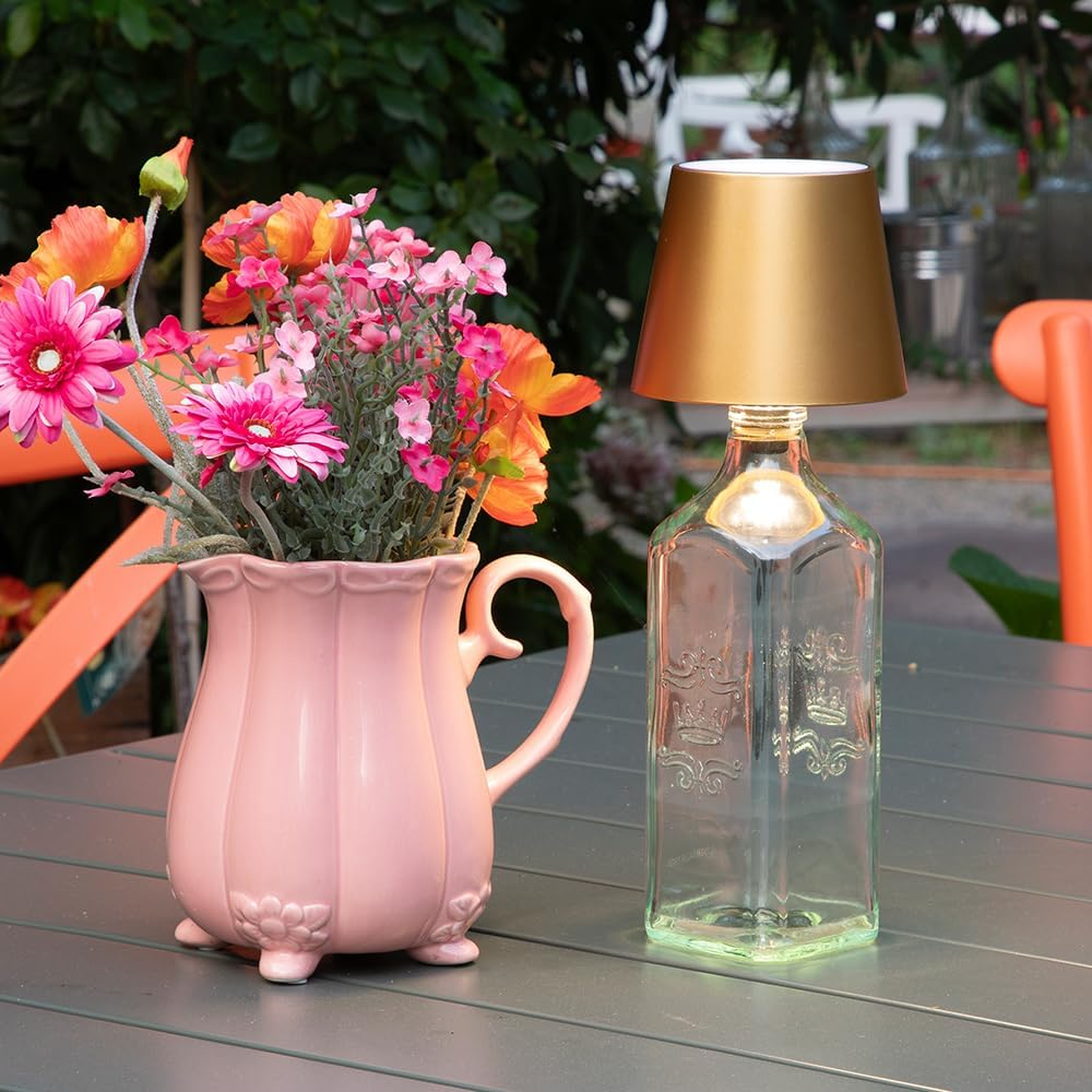 Eurotops the Creative Bottle Light, LED Battery Table Lamp for Wine Bottles, Wireless Mood Light with USB, Upcycling Decoration for Bottles image number 5