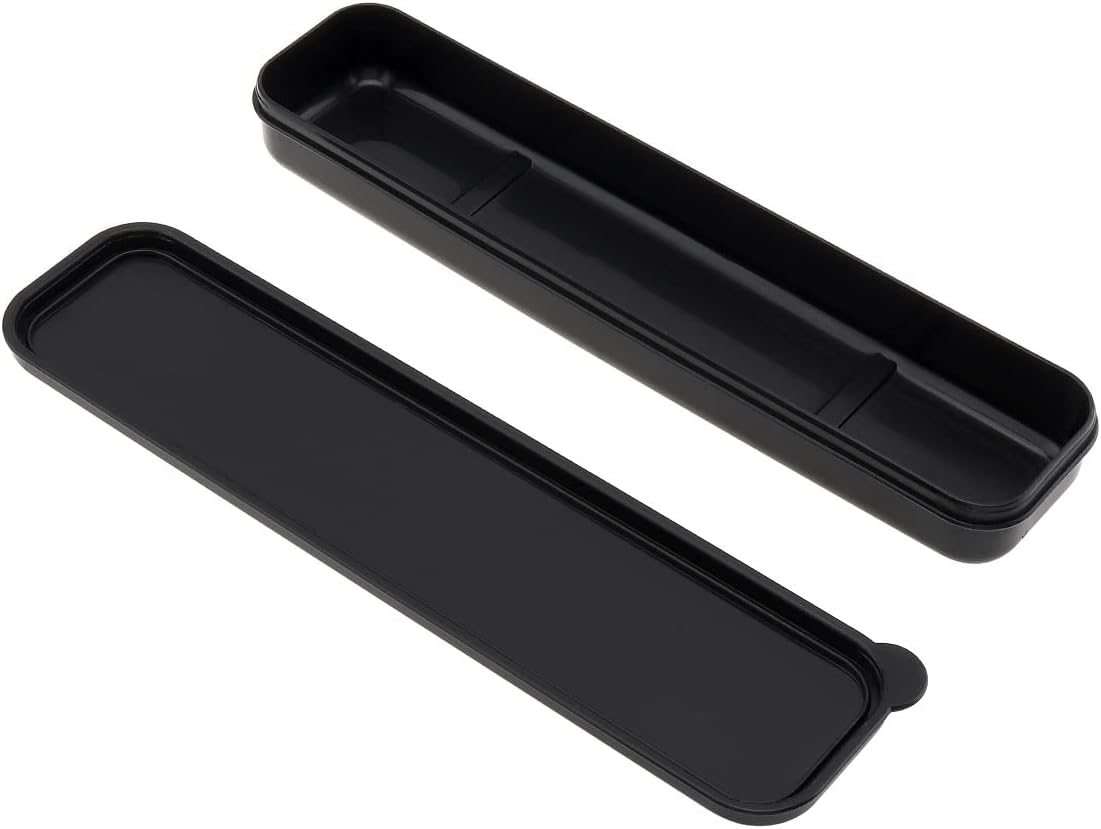 Origlam Portable Cutlery Box, Travel Tableware Storage Case, Simple Tableware Storage Box for Cutlery Set, 24.5 X 5.9 Cm (Black)