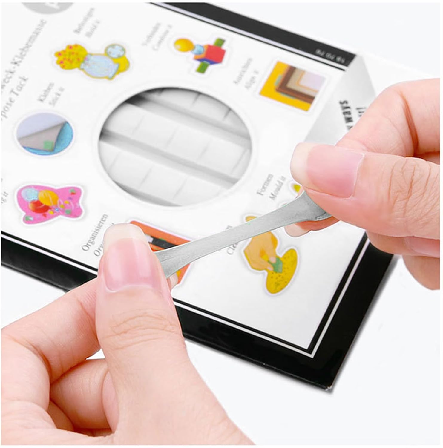 4 Sets Magnetic Nail Stand with 180 White Adhesive for Press on & Acrylic Nails, Nail Art Display Holder for Painting, False Tip Manicure, Reusable Adhesive Putty for Nail Tips & Decorations (01) image number 3