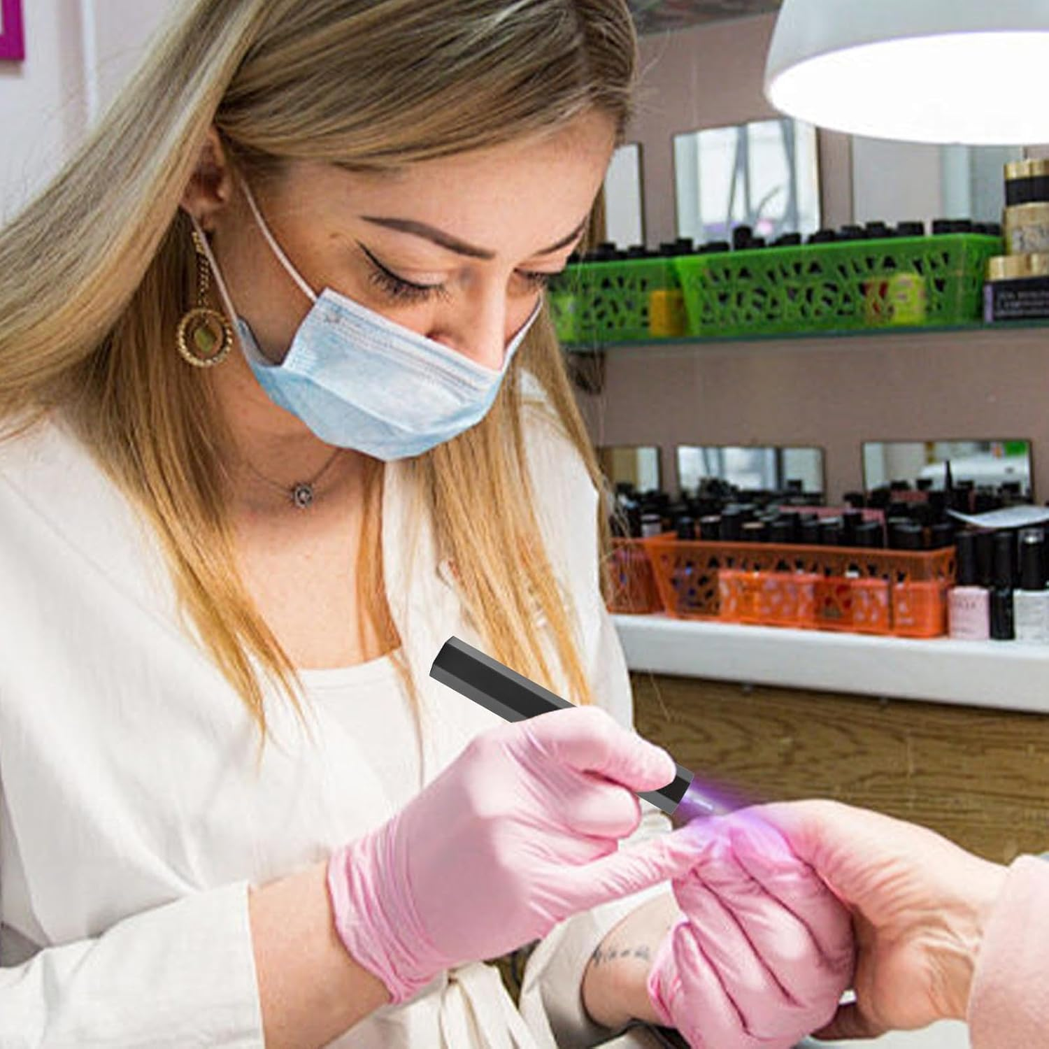 Lamp for Nails - Nail Uv Lamp | Nail Gel | Portable Manicure Device for Beginners | Led | Wireless Flash with LED Display, 2 Timing Modes | Dryer for Toenail Home Salon image number 6