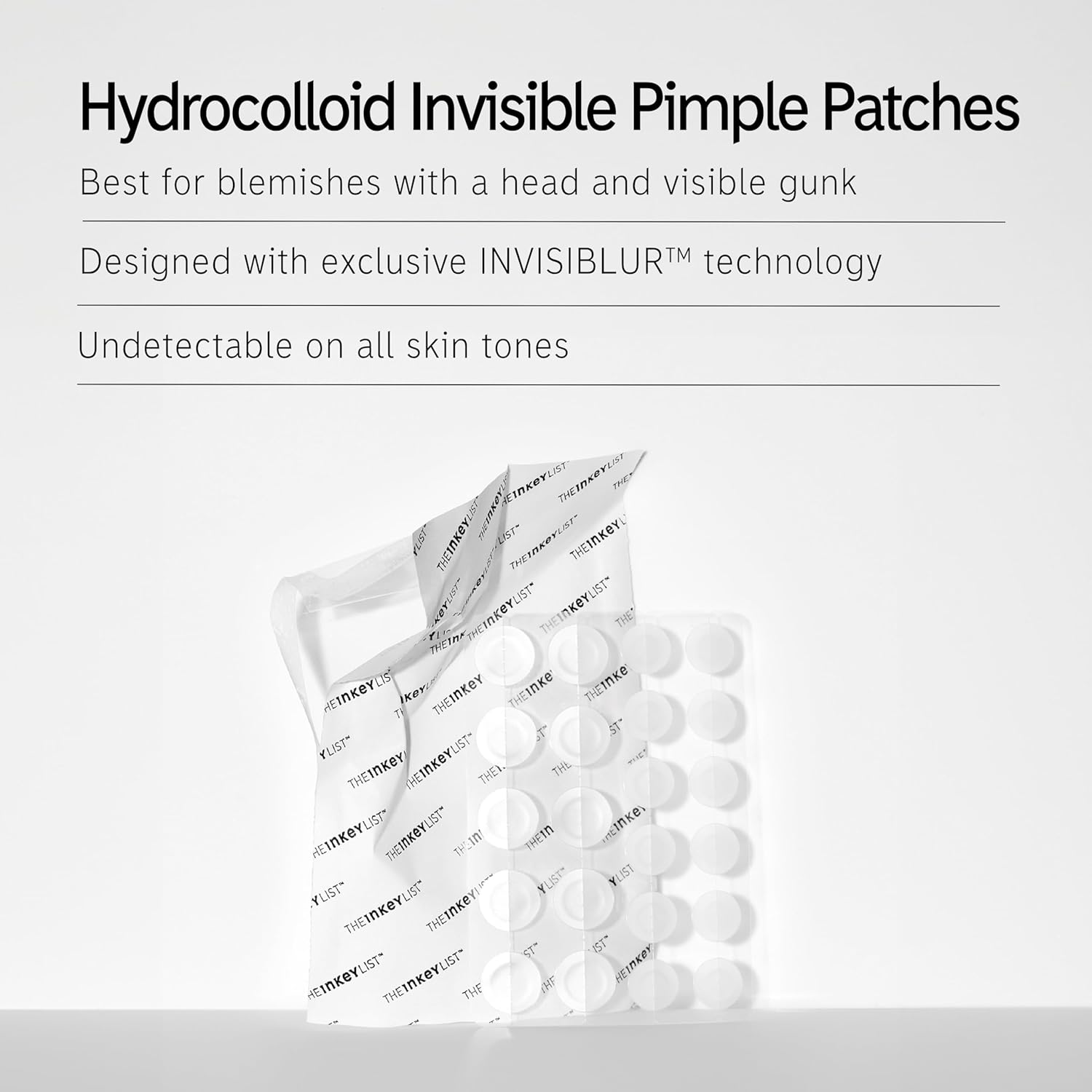 The INKEY List Hydrocolloid Invisible Pimple Patches, Spot Patches Contains Salicylic Acid, Day/Night anti Acne Patches, Vegan & Cruelty Free, Suitable for All Skin Types image number 3