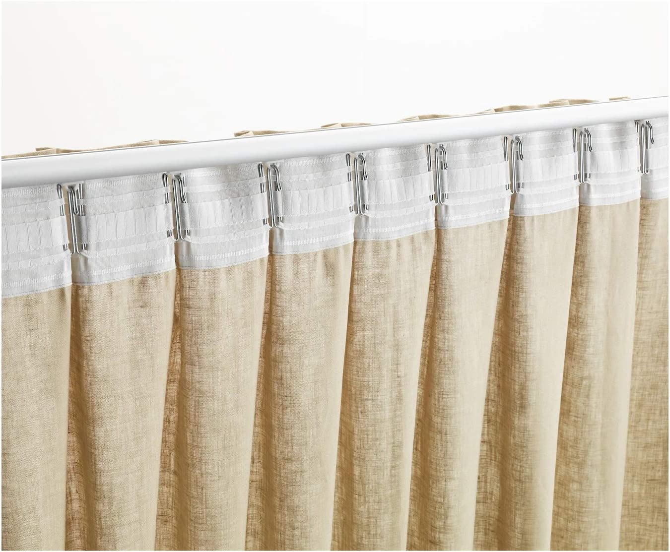 Curtain Accessory Kronill Gathering Heading Tape for Making Pleated Curtains,Width 3.3", Length 161", Curtain Pinch Tape Pull Pleat Tapewhite Polyester100% image number 6